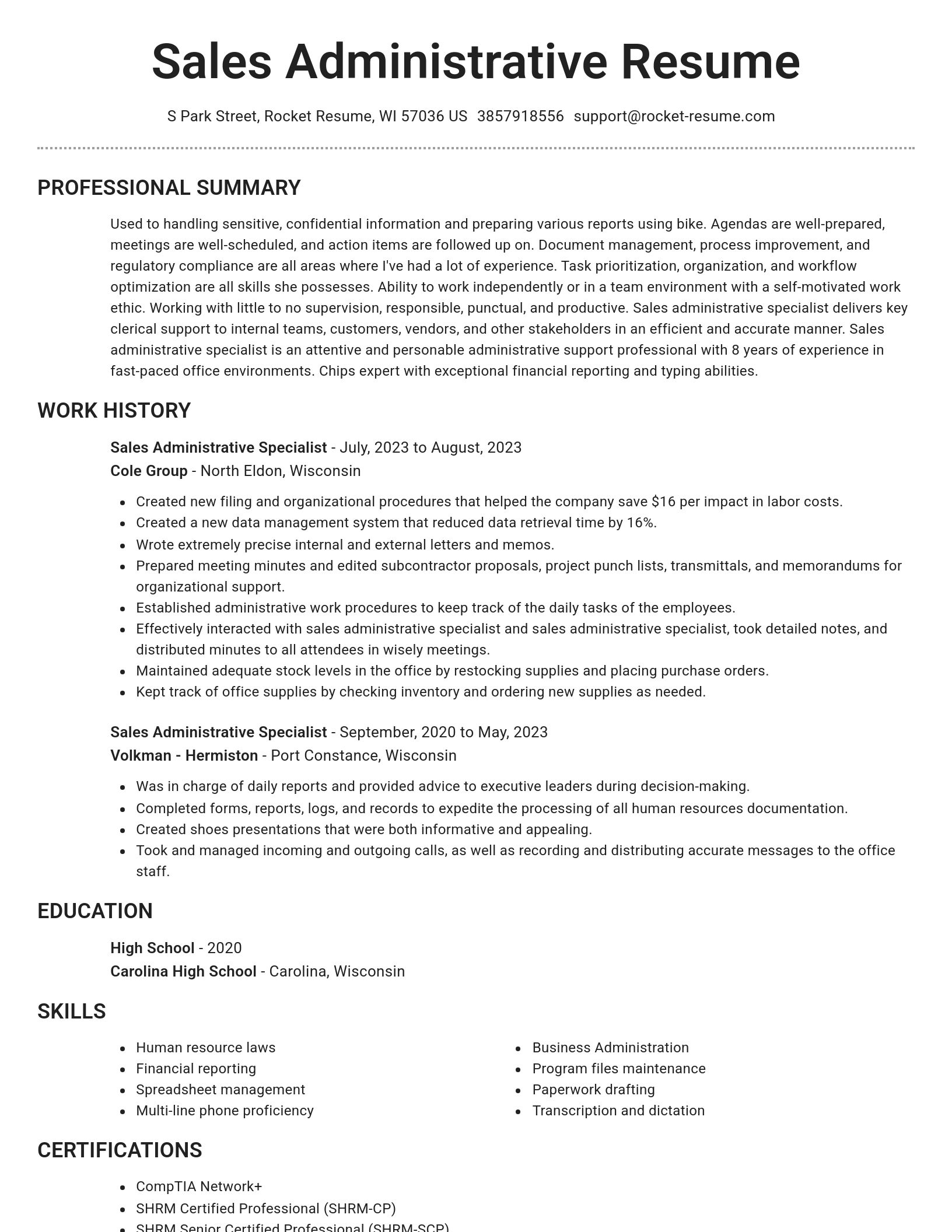 Brilliant resume template