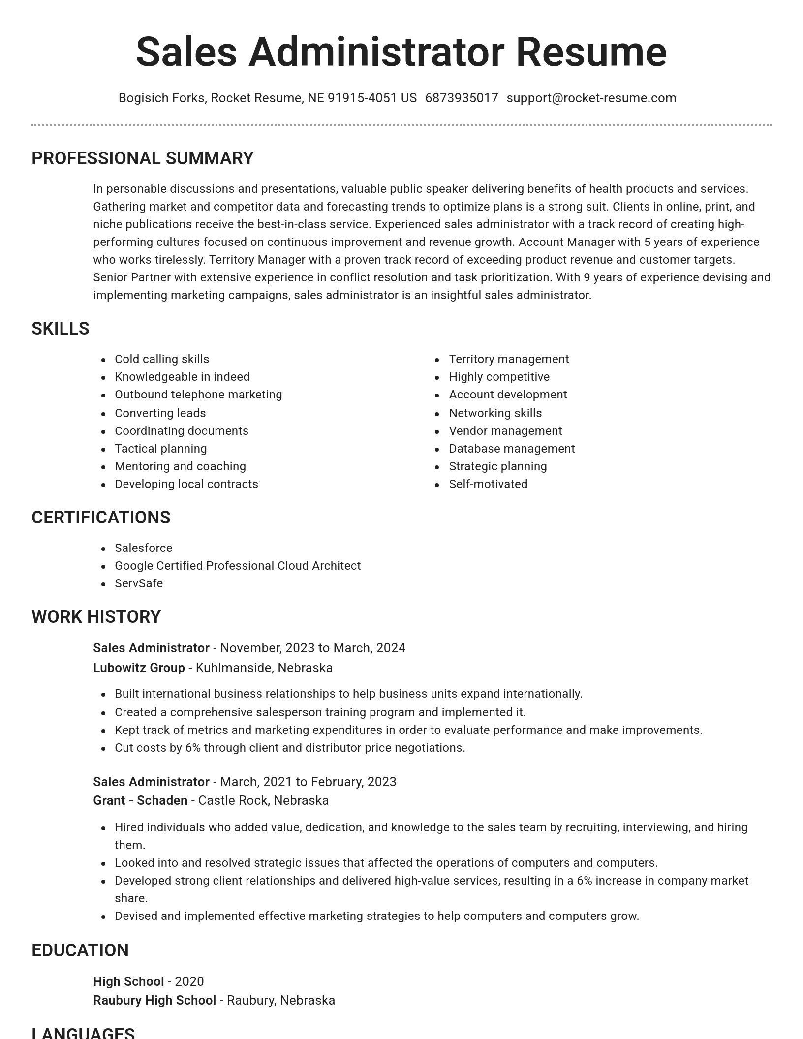 Brilliant resume template