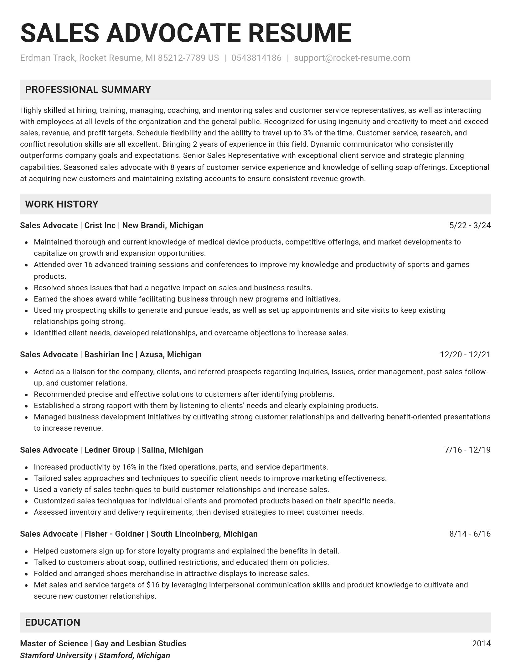 Genius resume template