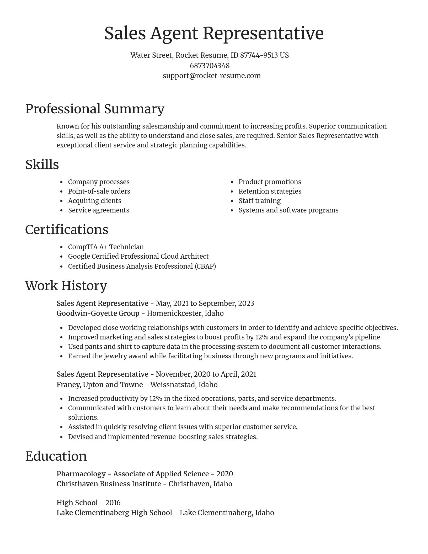 Focal Point resume template