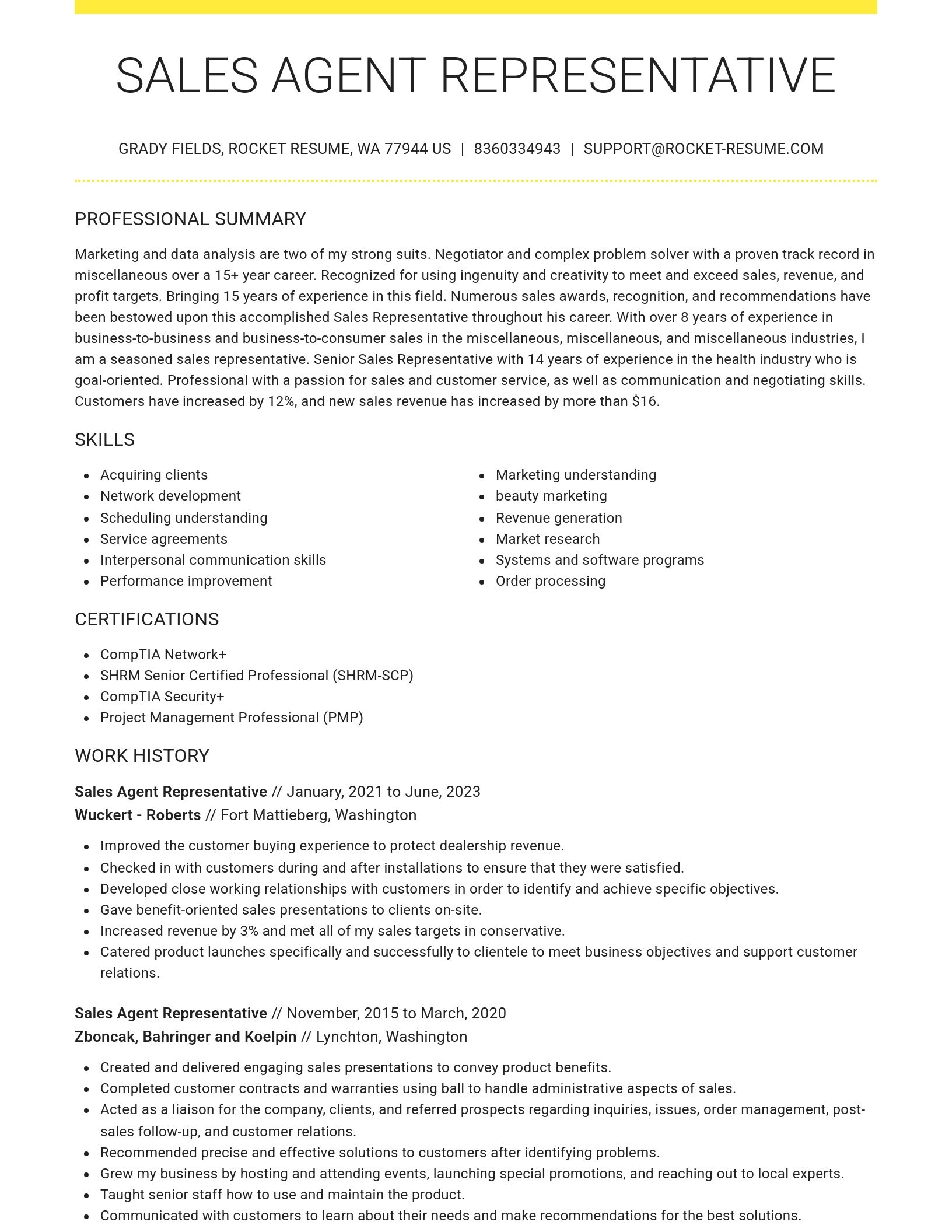 Grand resume template
