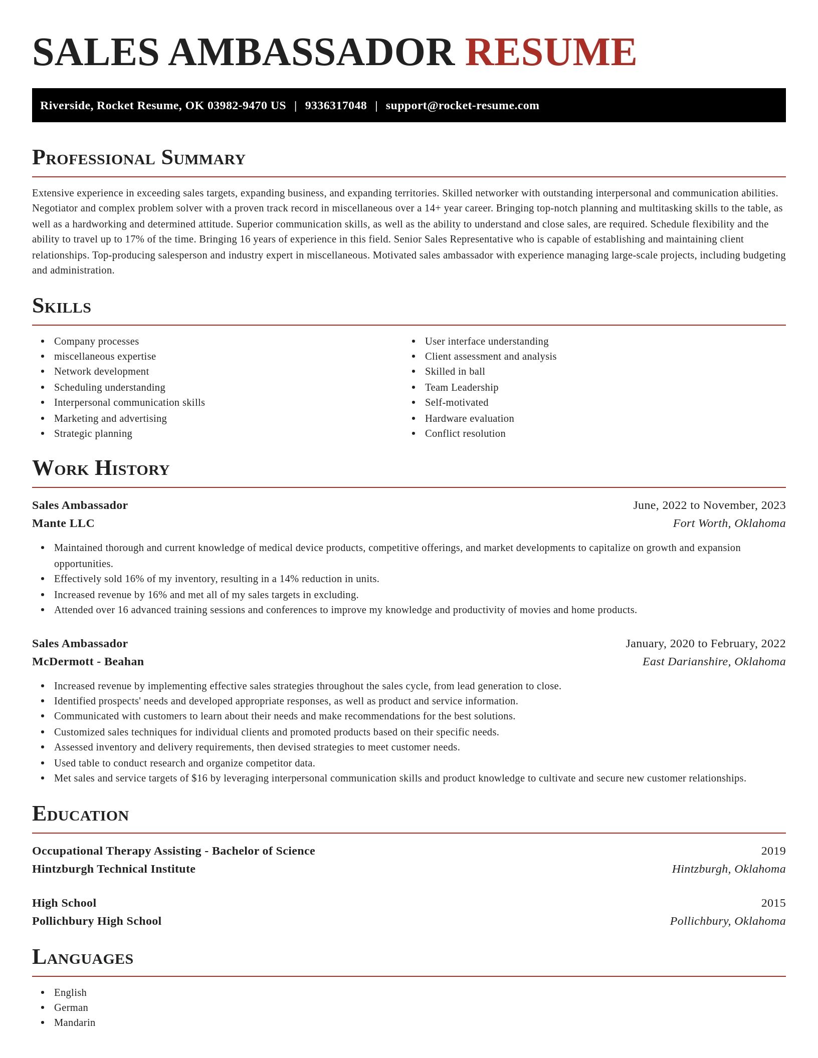 Exquisite resume template