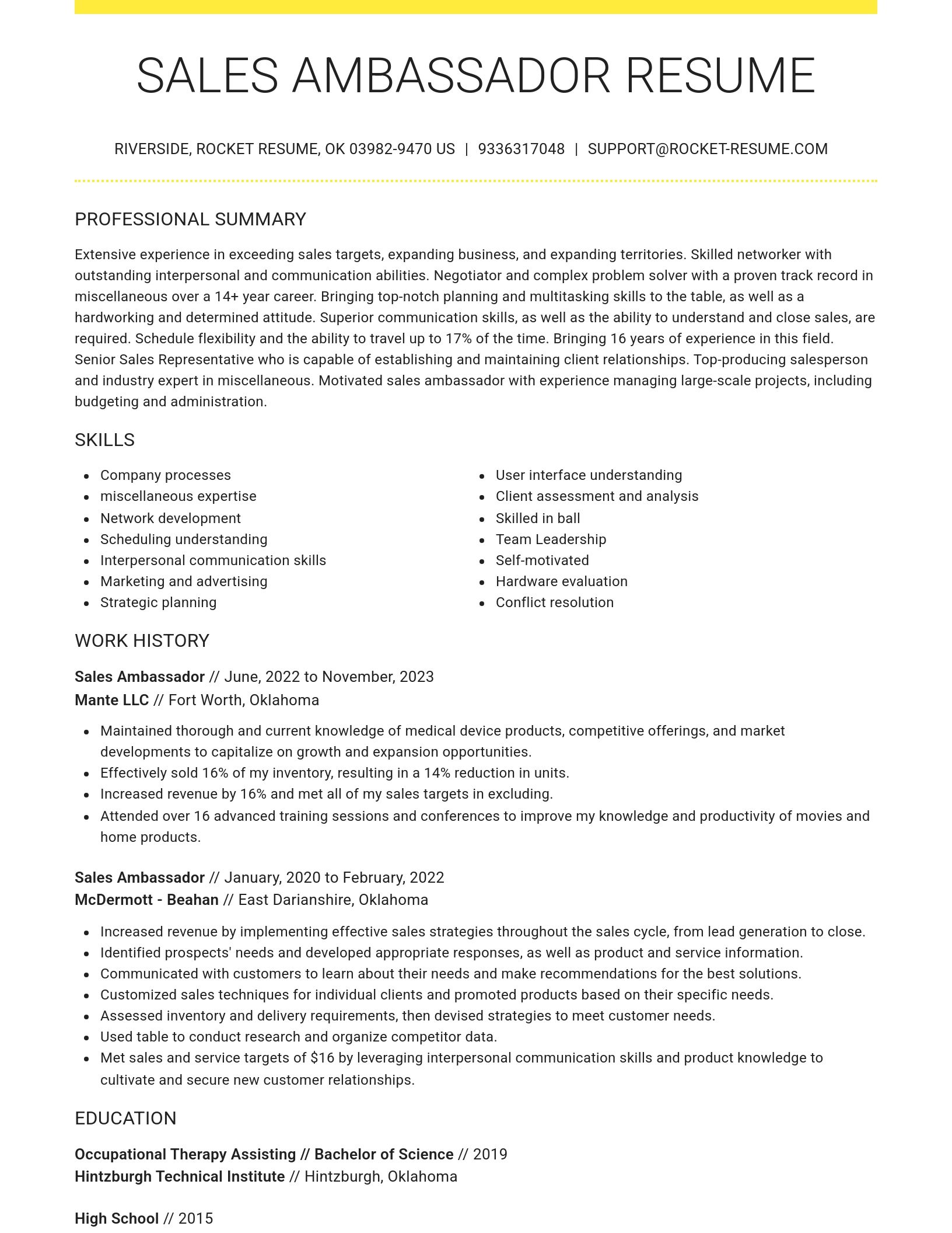 Grand resume template