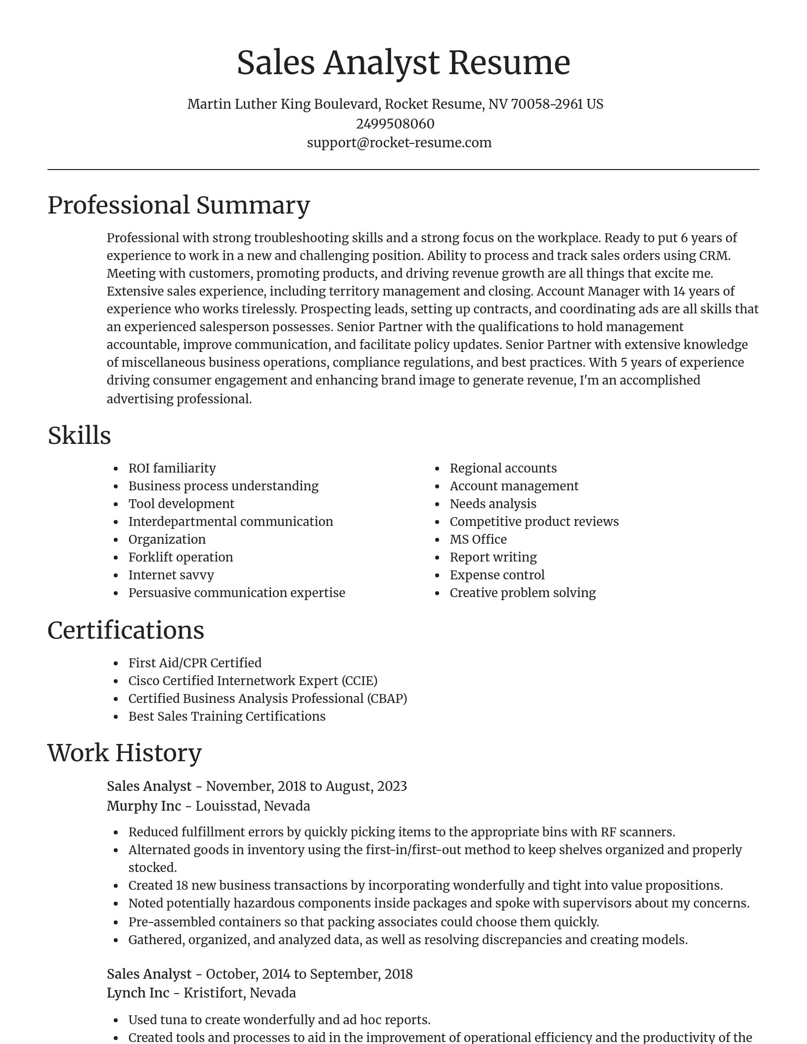 Focal Point resume template