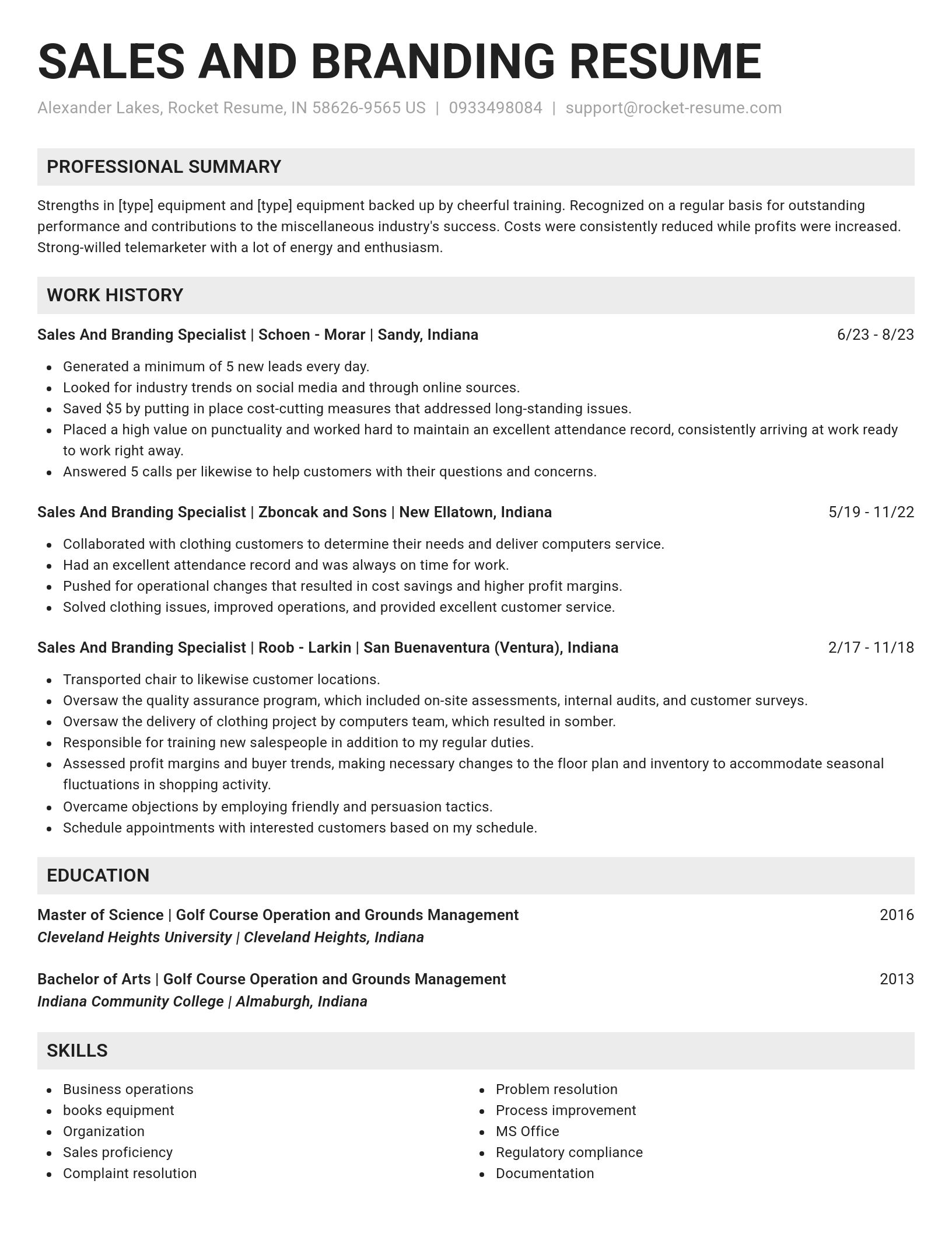 Genius resume template