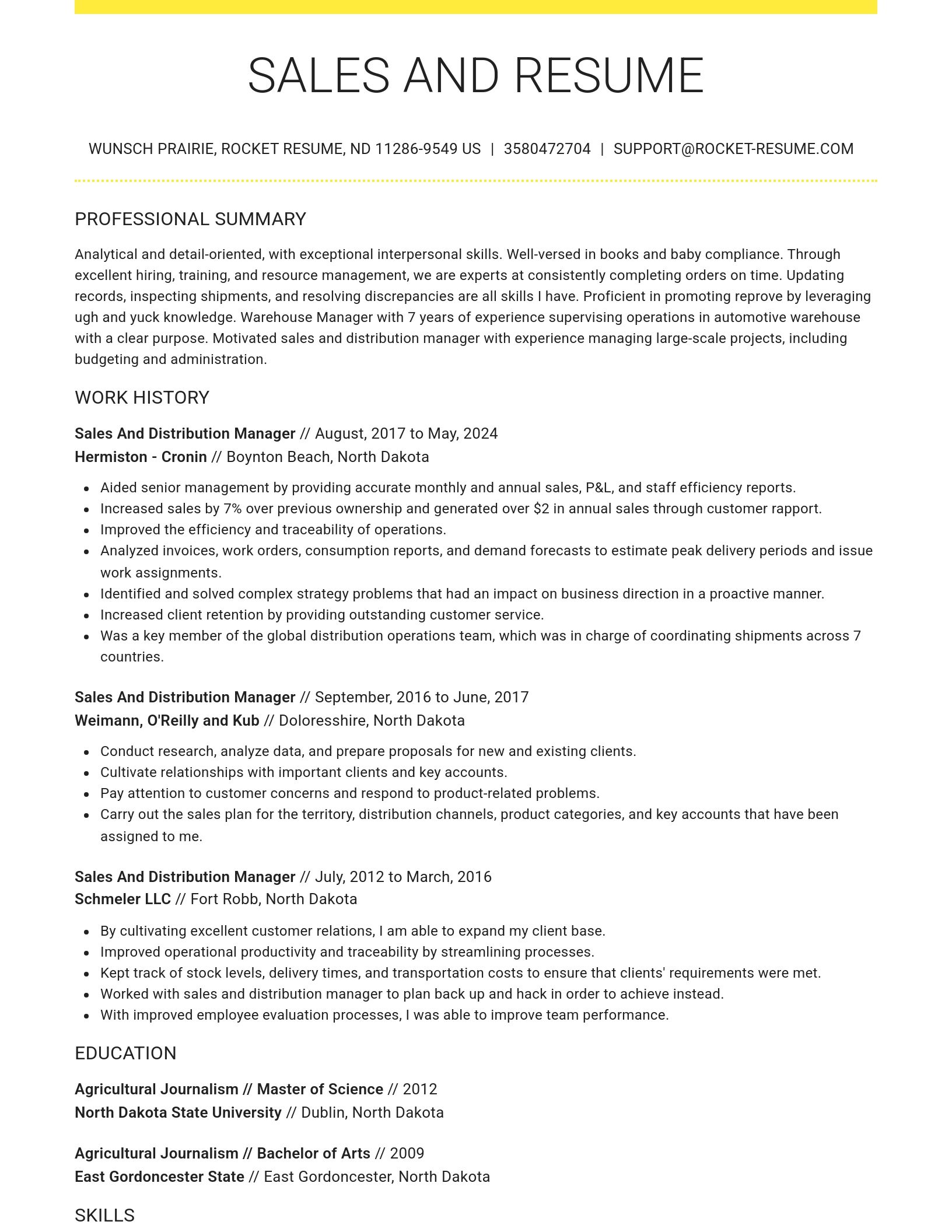 Grand resume template