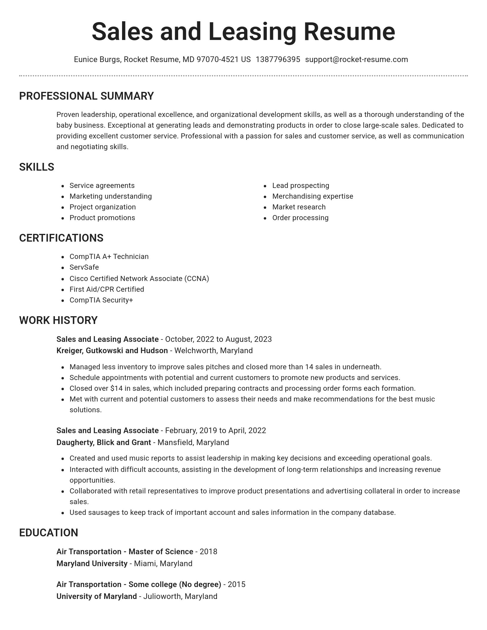 Brilliant resume template