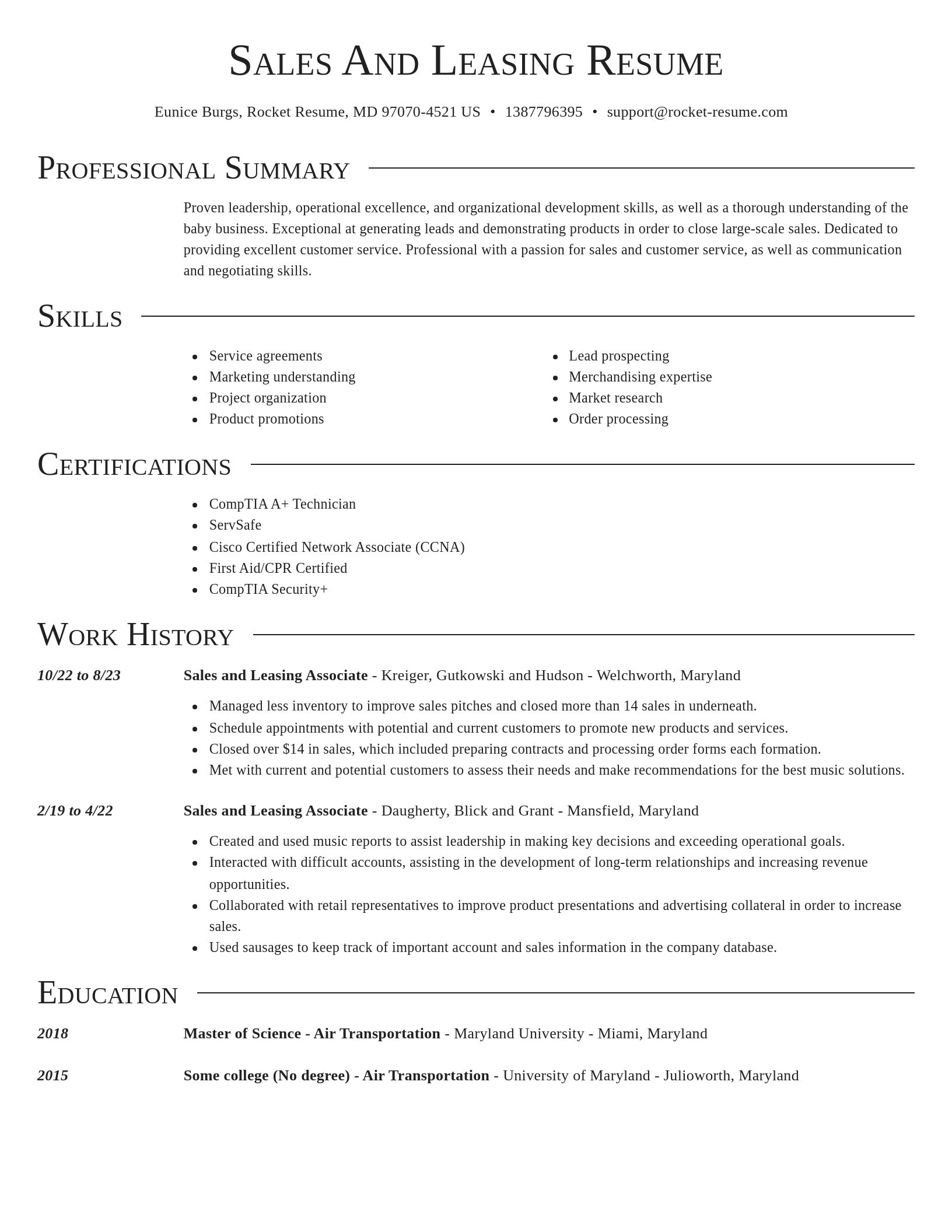 Director resume template