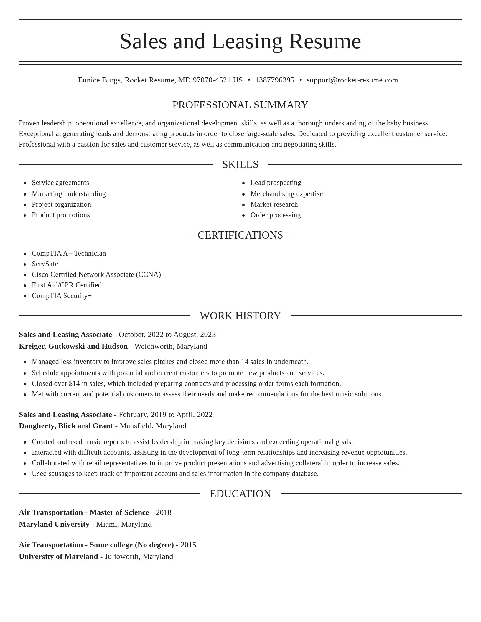 Elegant resume template