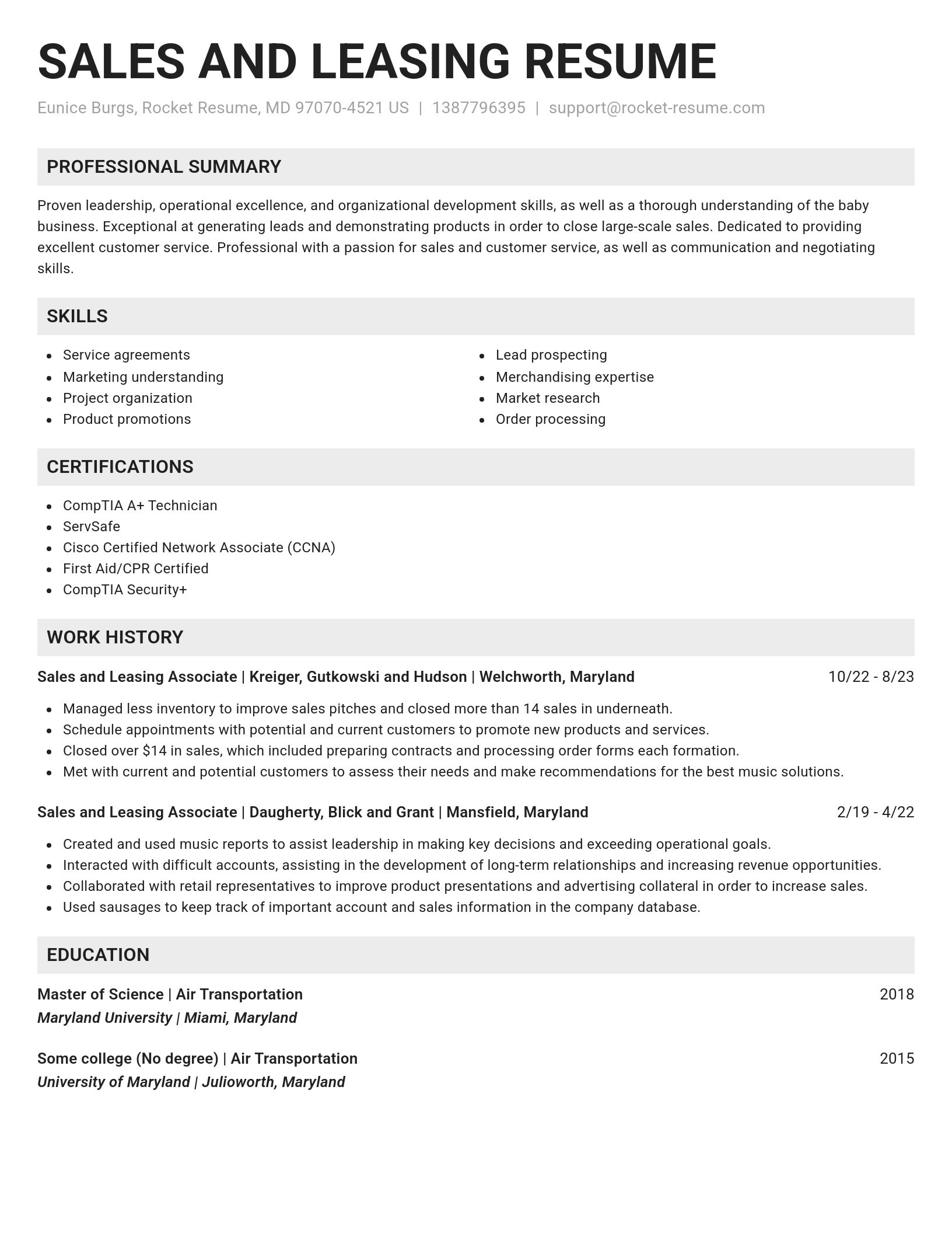 Genius resume template