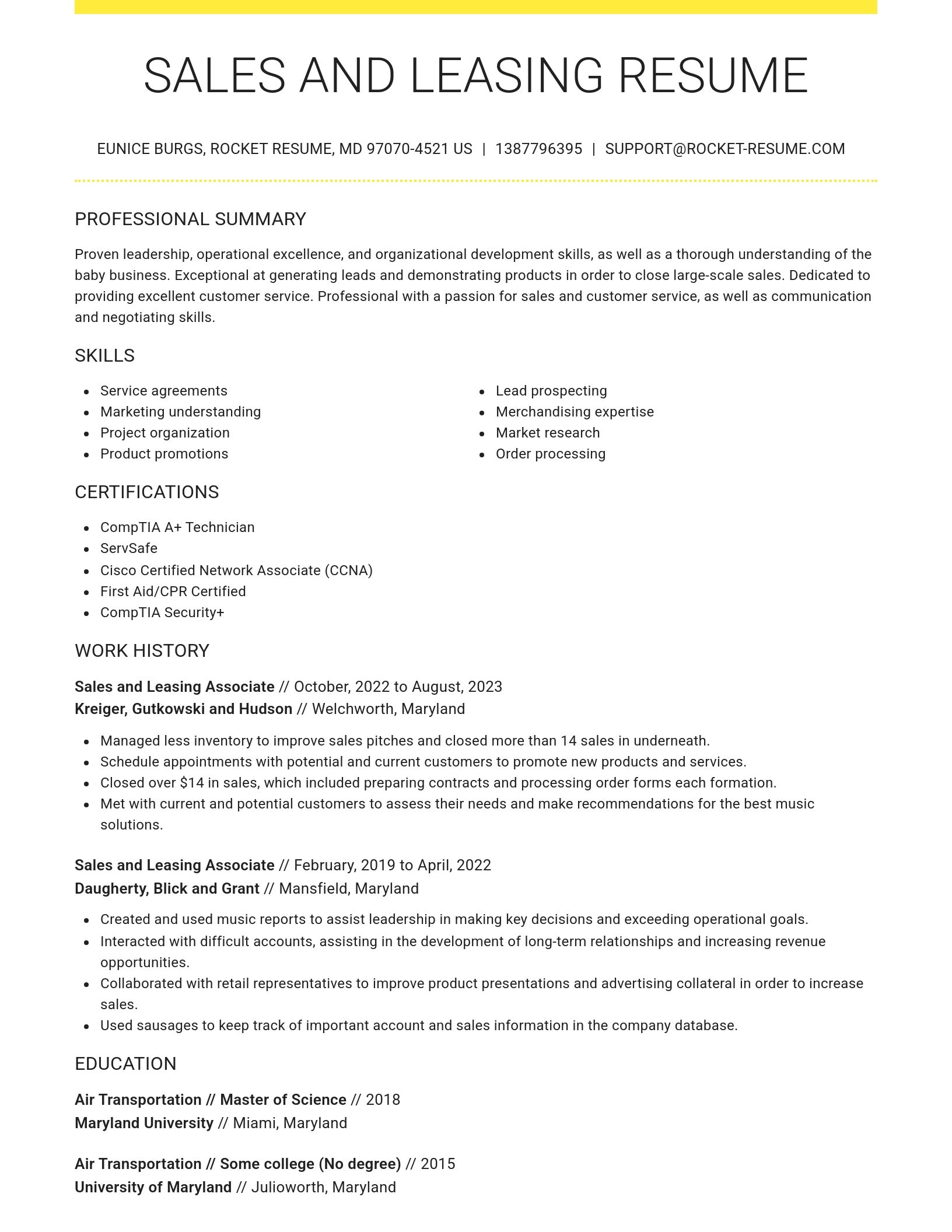 Grand resume template