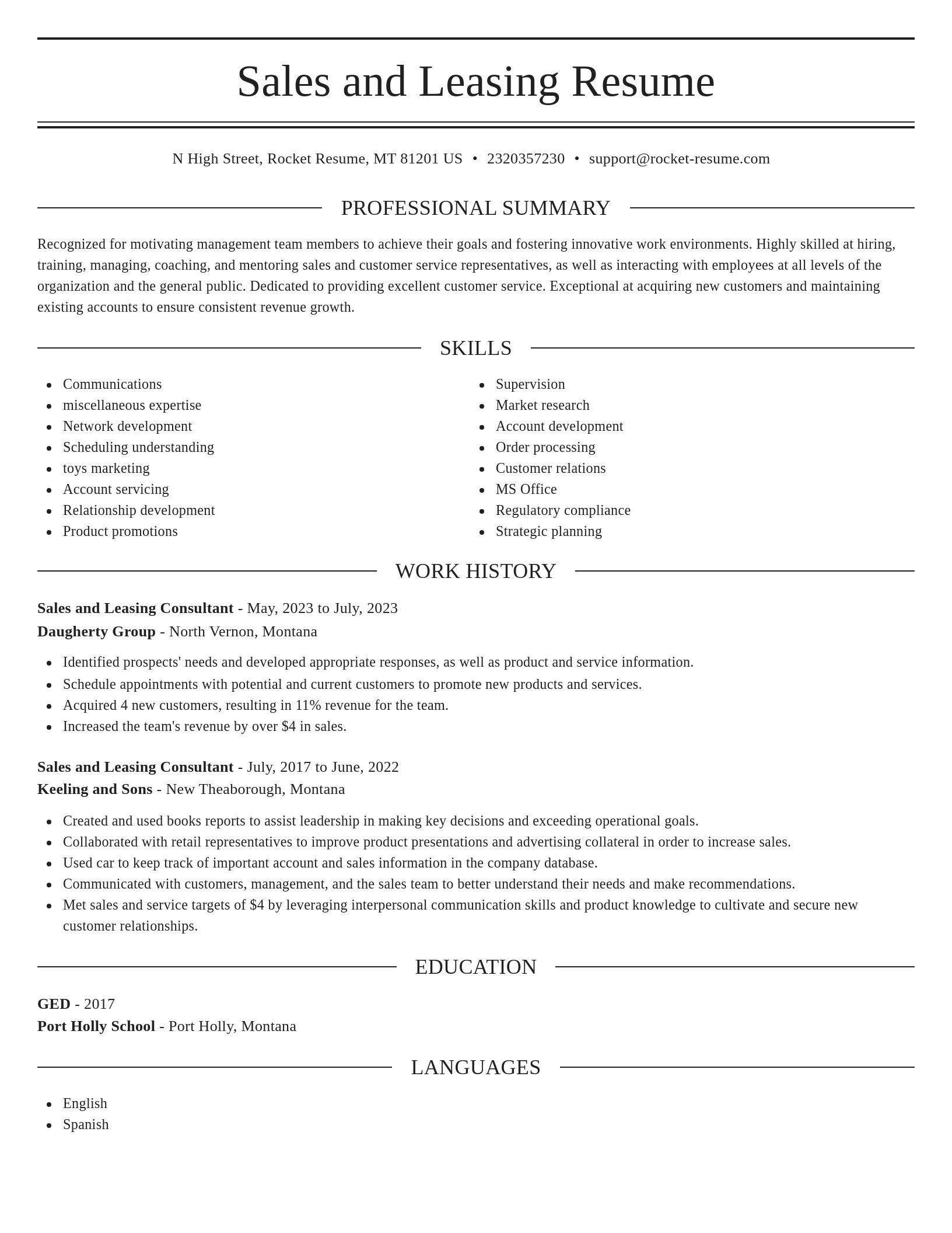 Elegant resume template