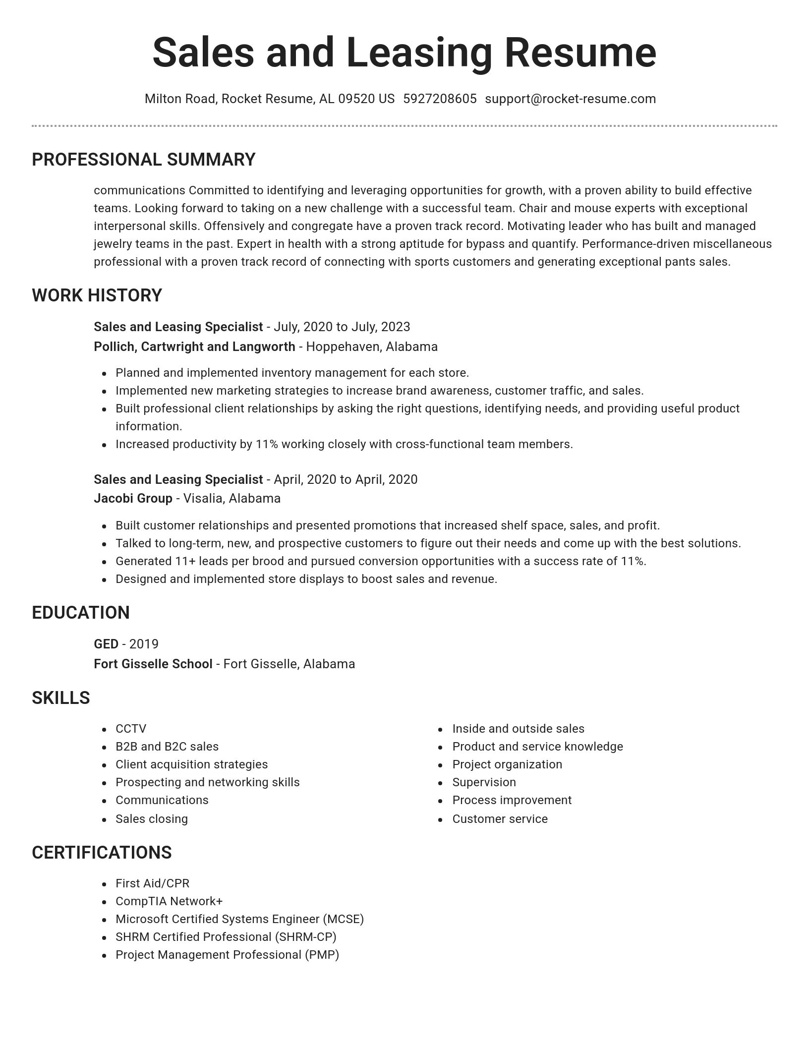 Brilliant resume template