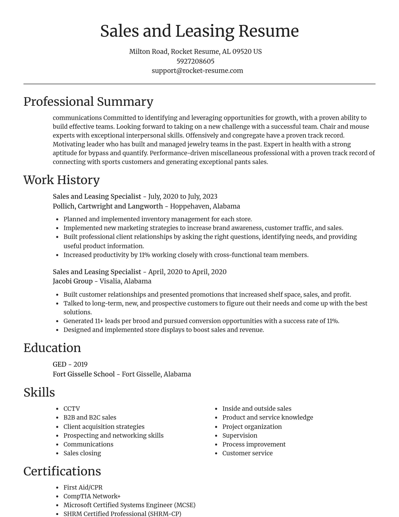 Focal Point resume template