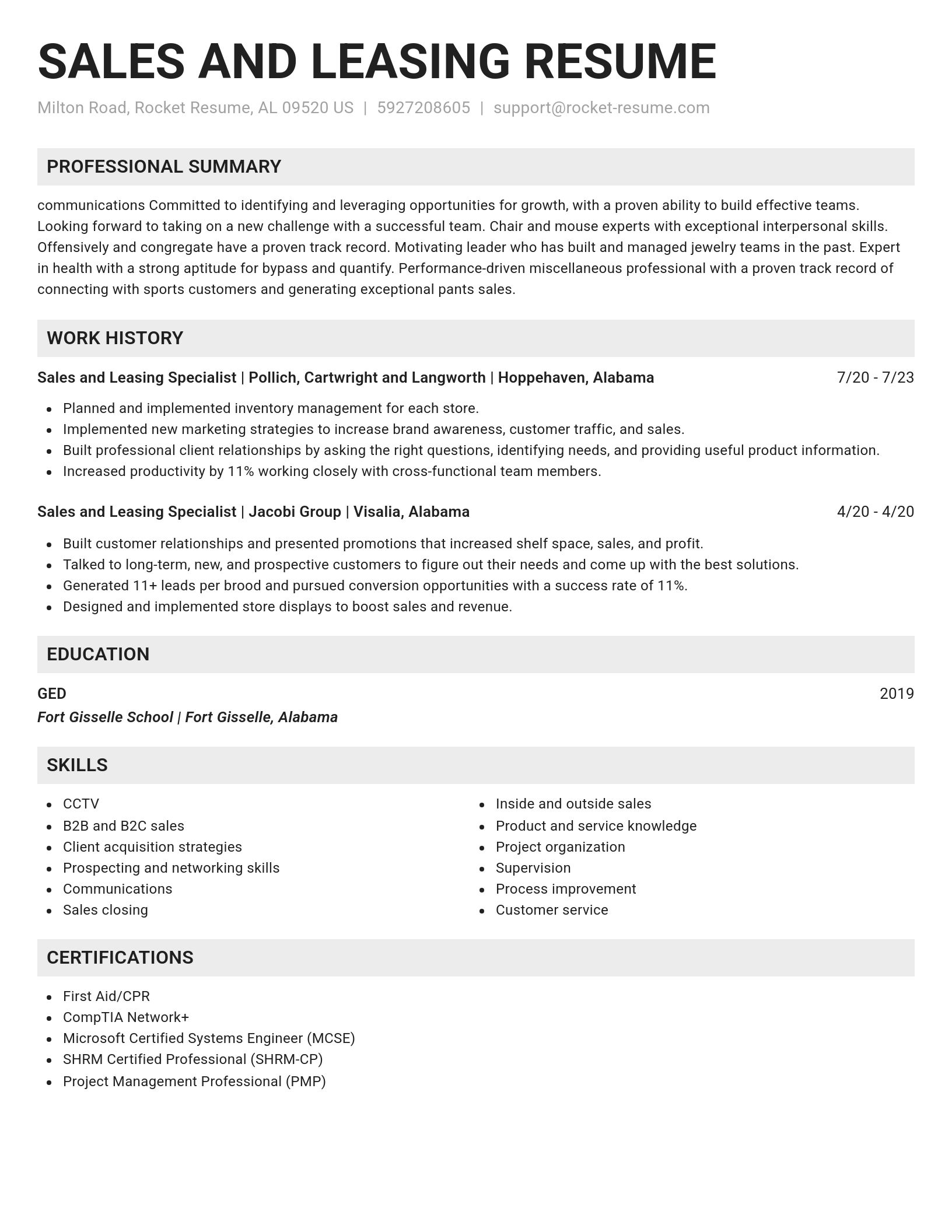 Genius resume template