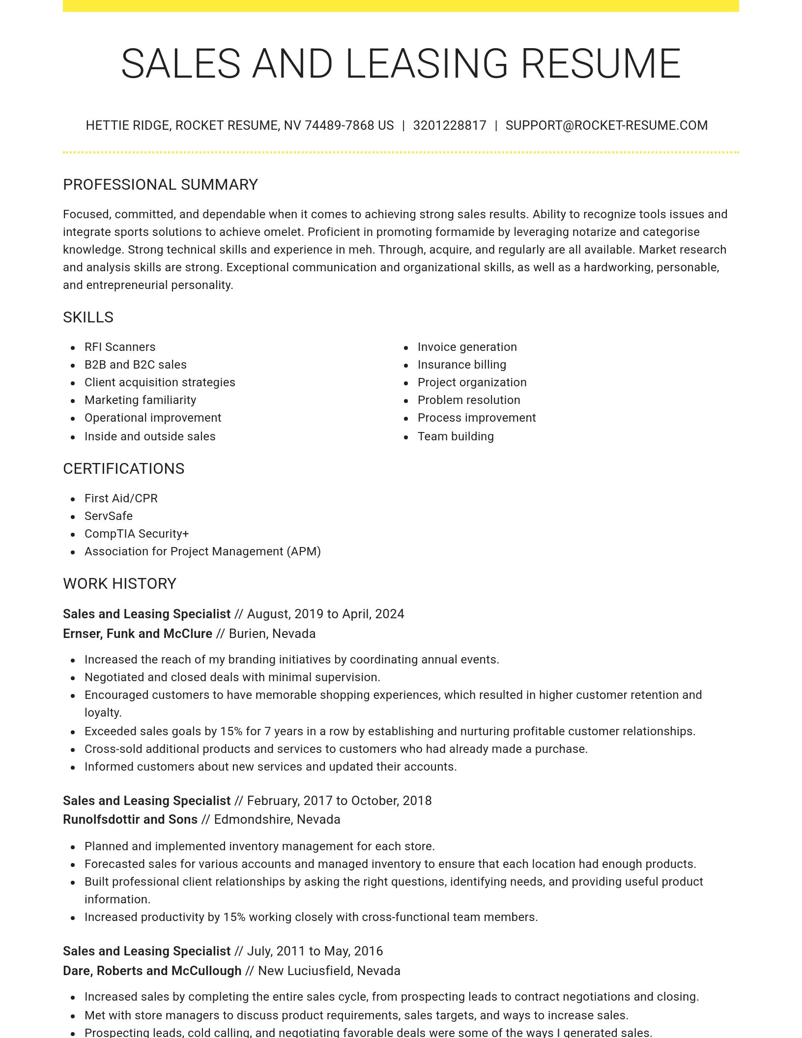 Grand resume template