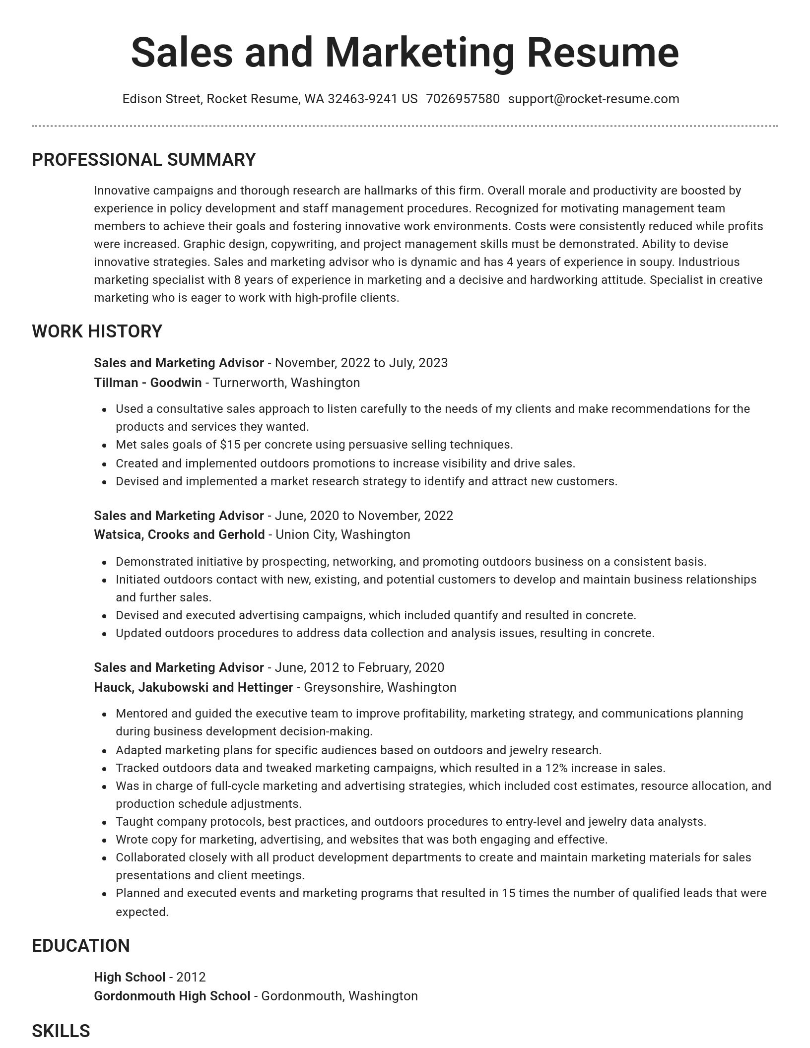 Brilliant resume template