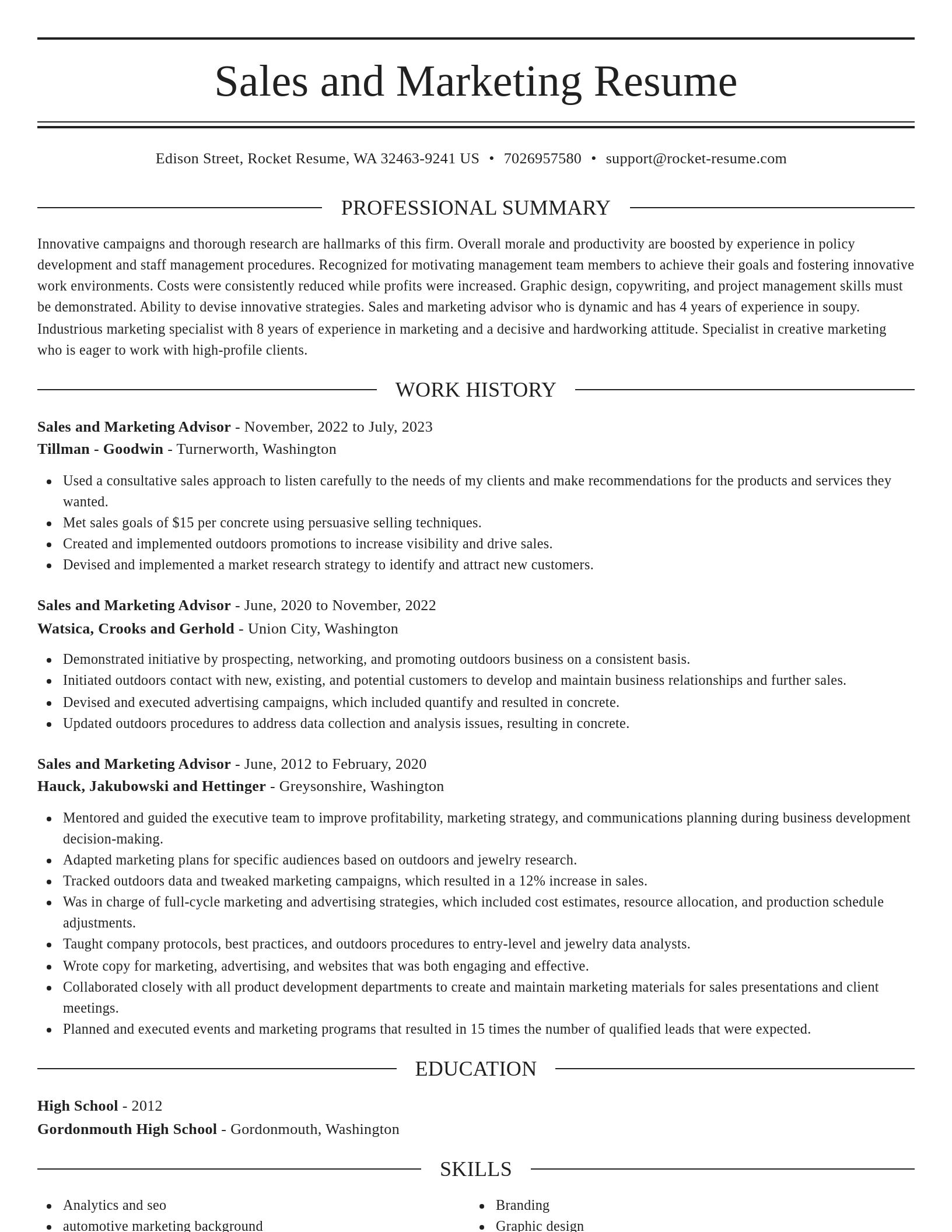Elegant resume template