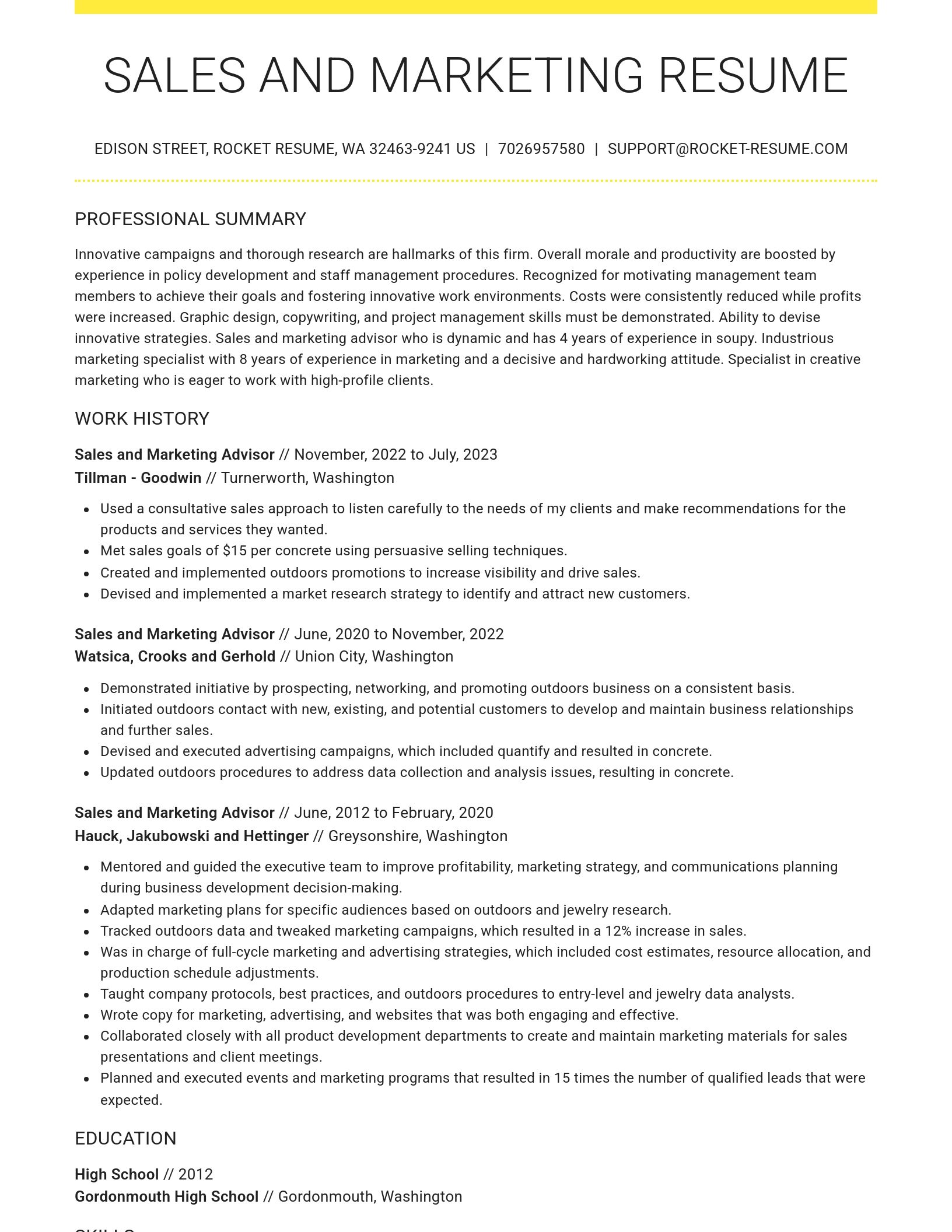 Grand resume template