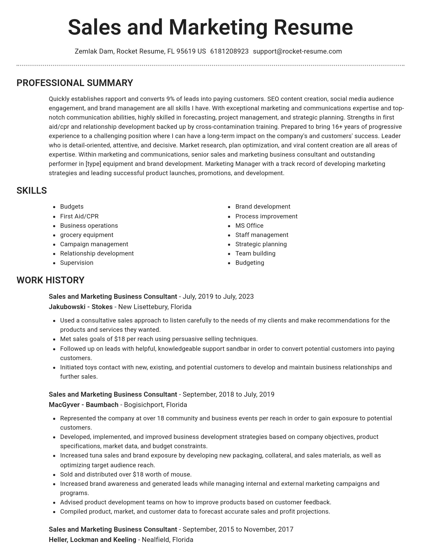 Brilliant resume template