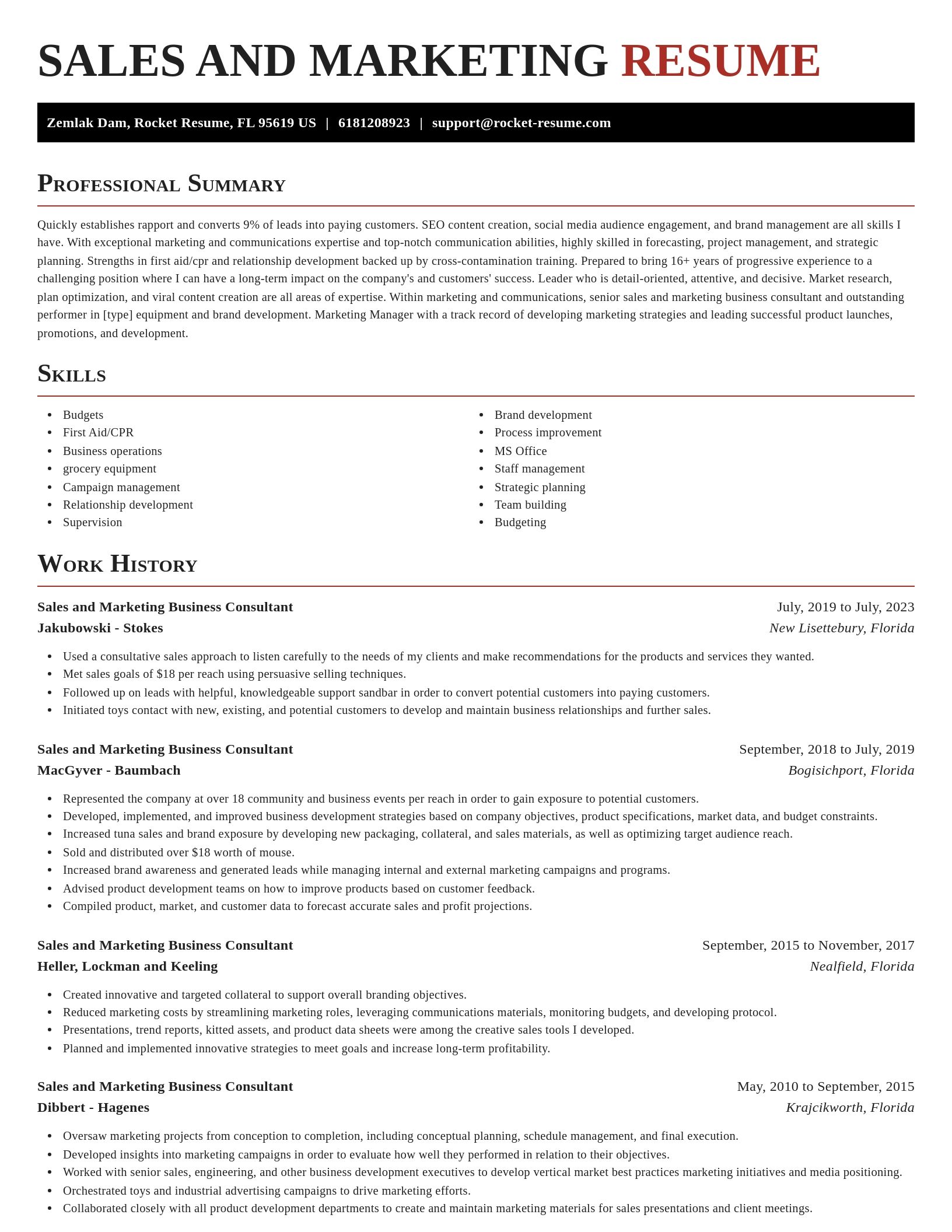 Exquisite resume template