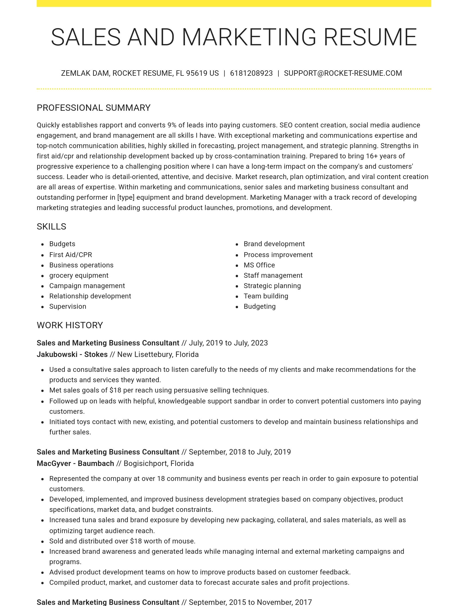 Grand resume template