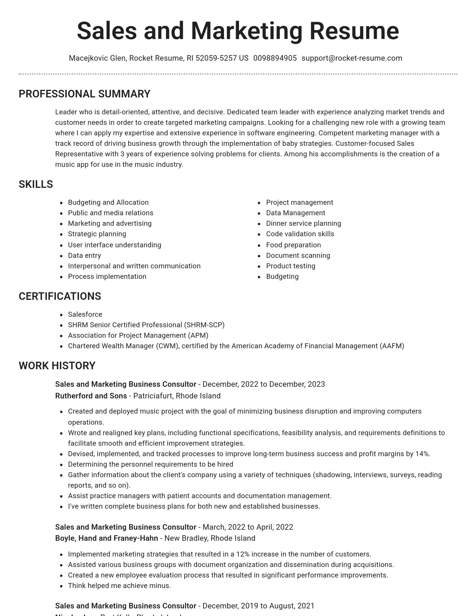 Brilliant resume template