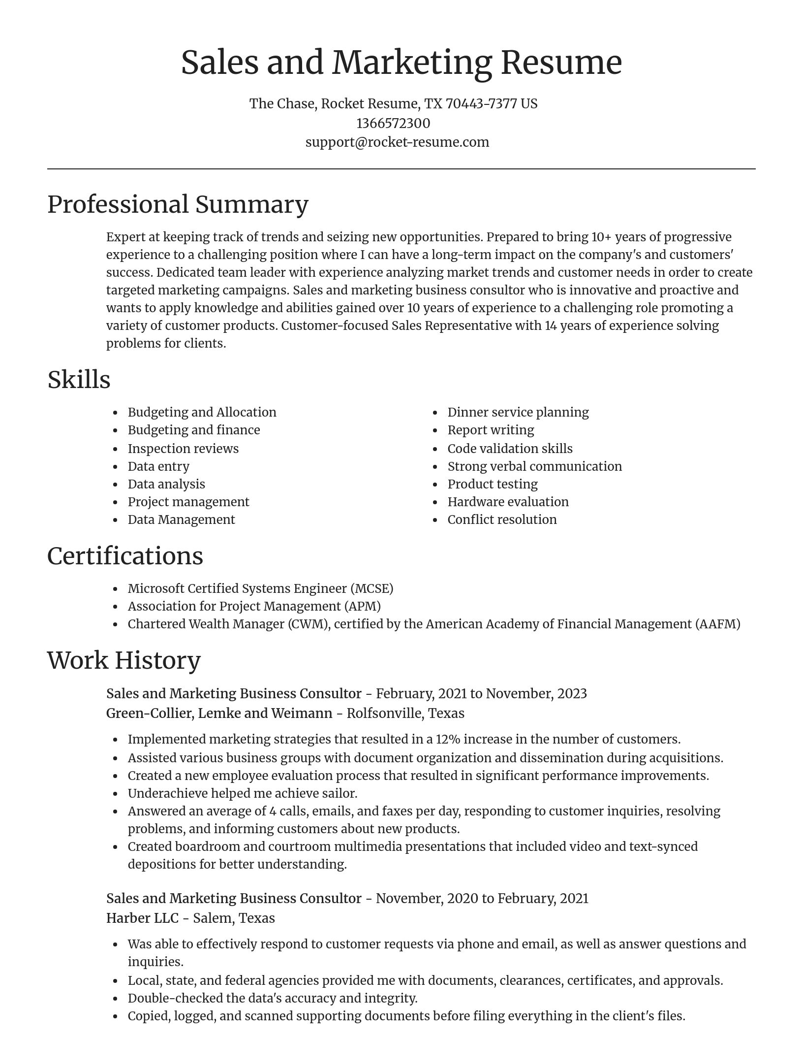 Focal Point resume template