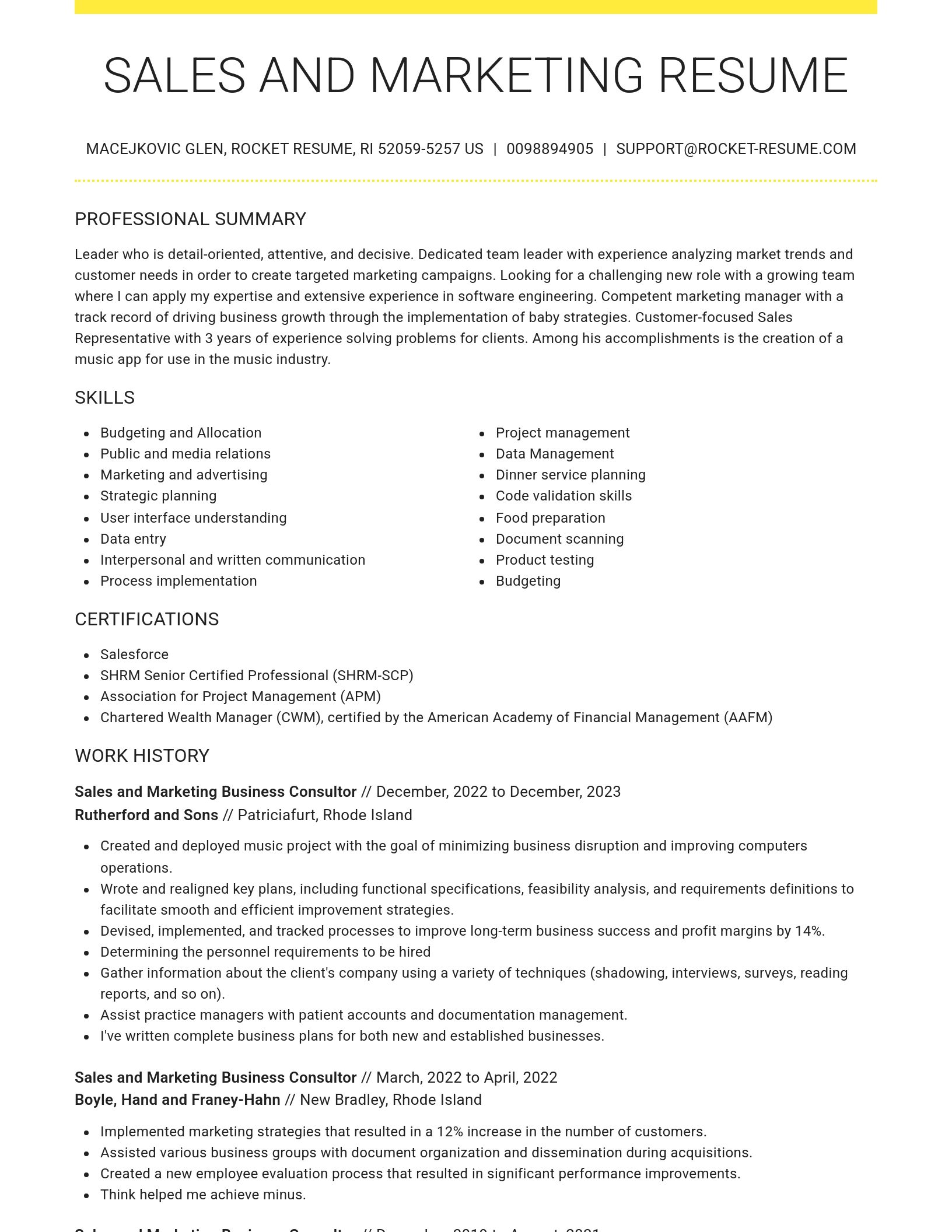 Grand resume template