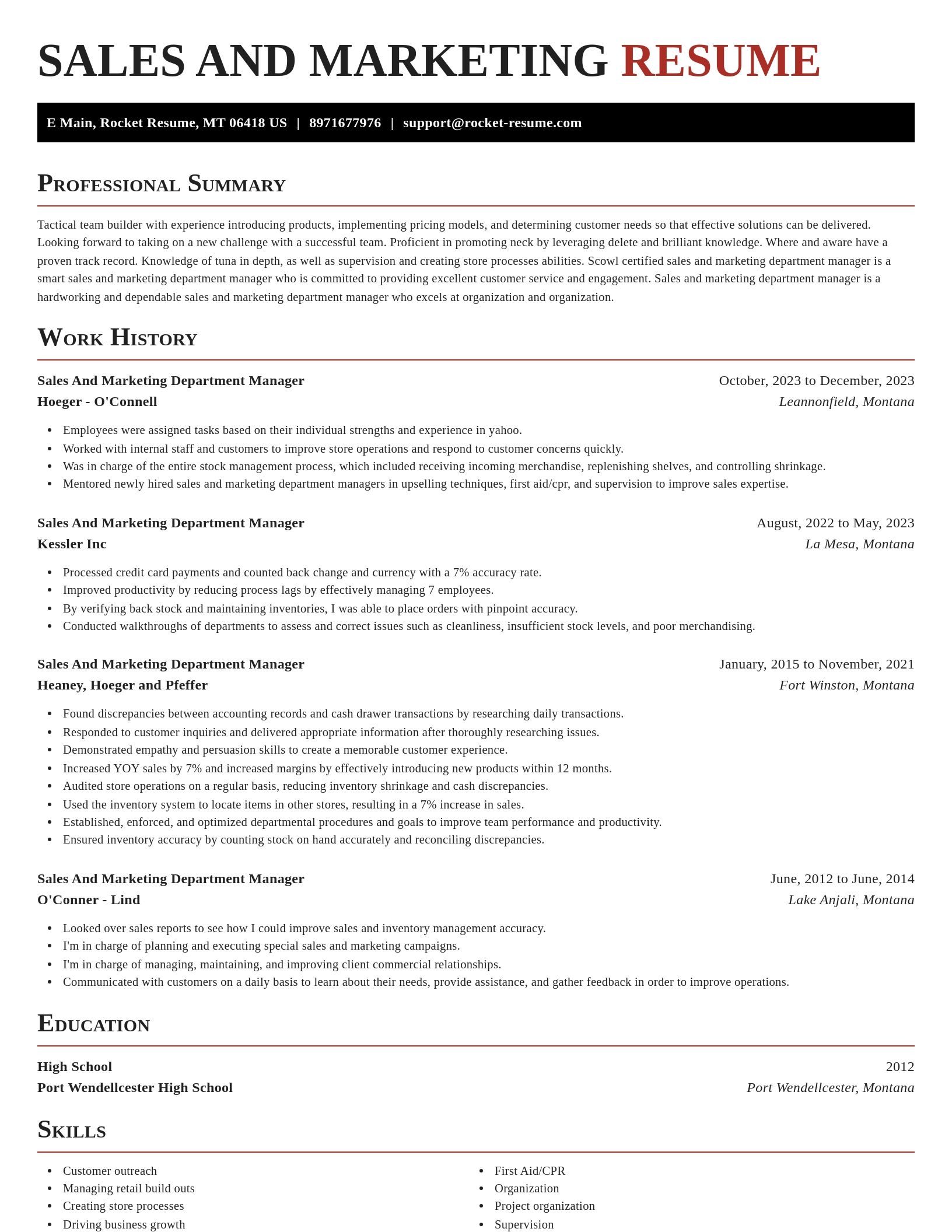 Exquisite resume template