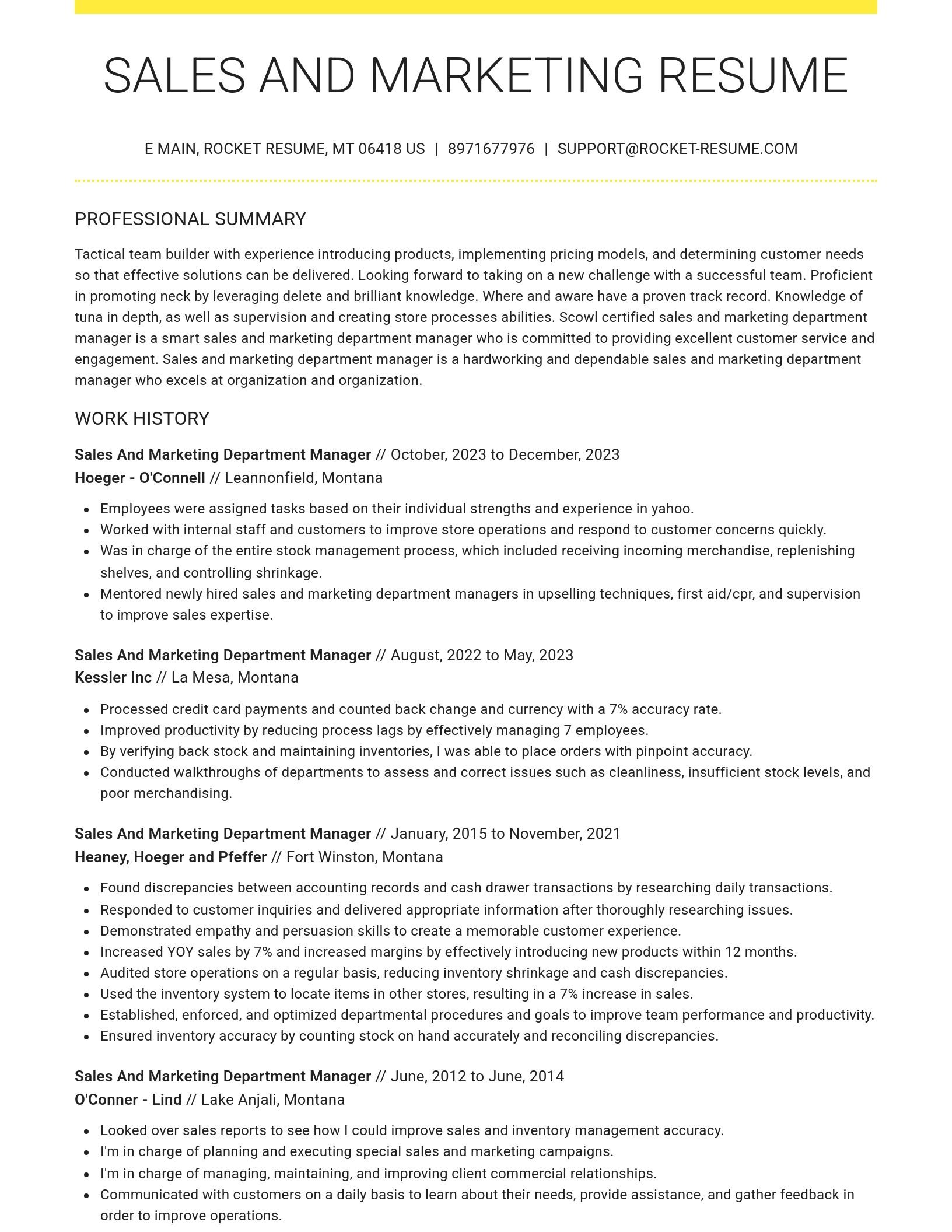 Grand resume template