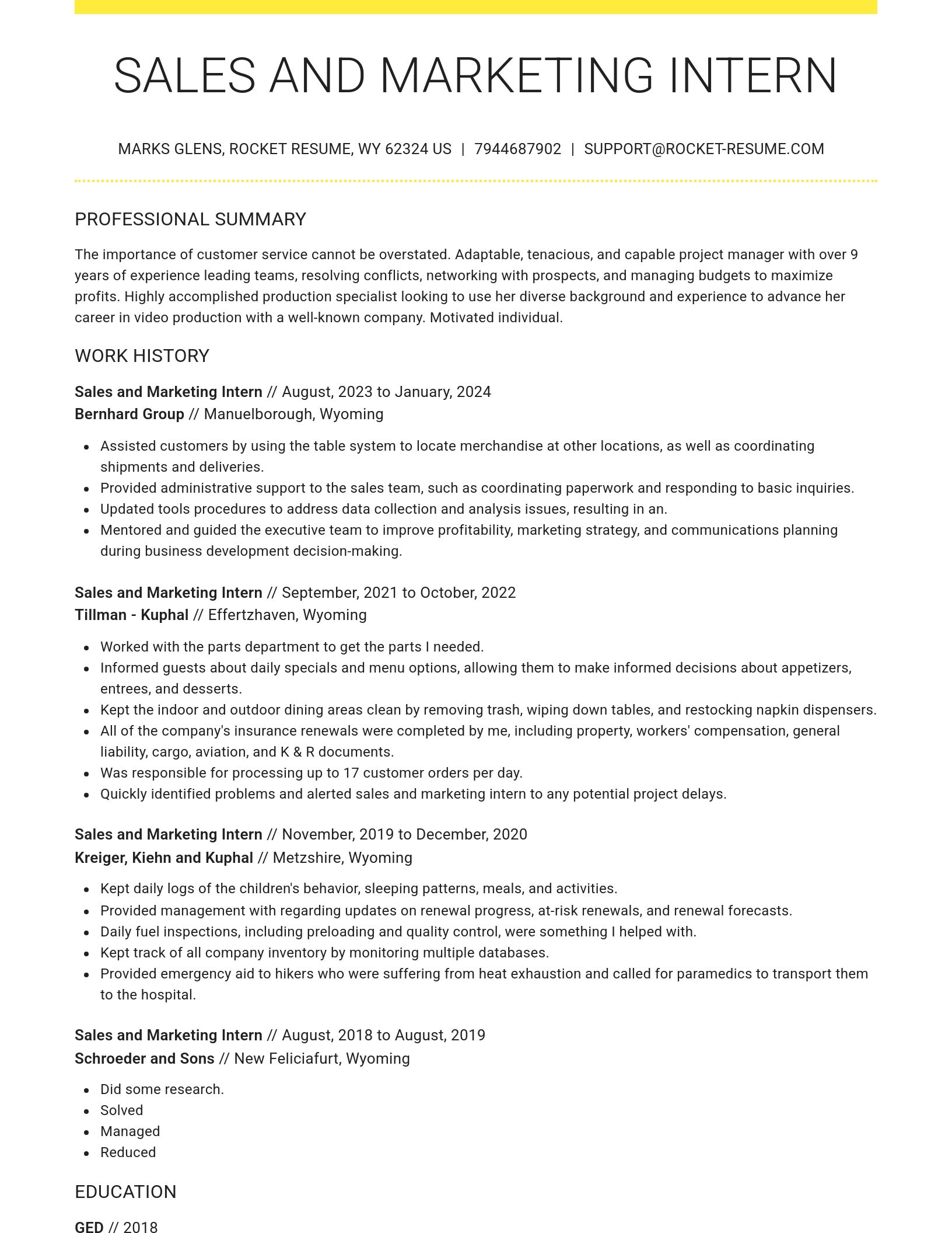 Grand resume template
