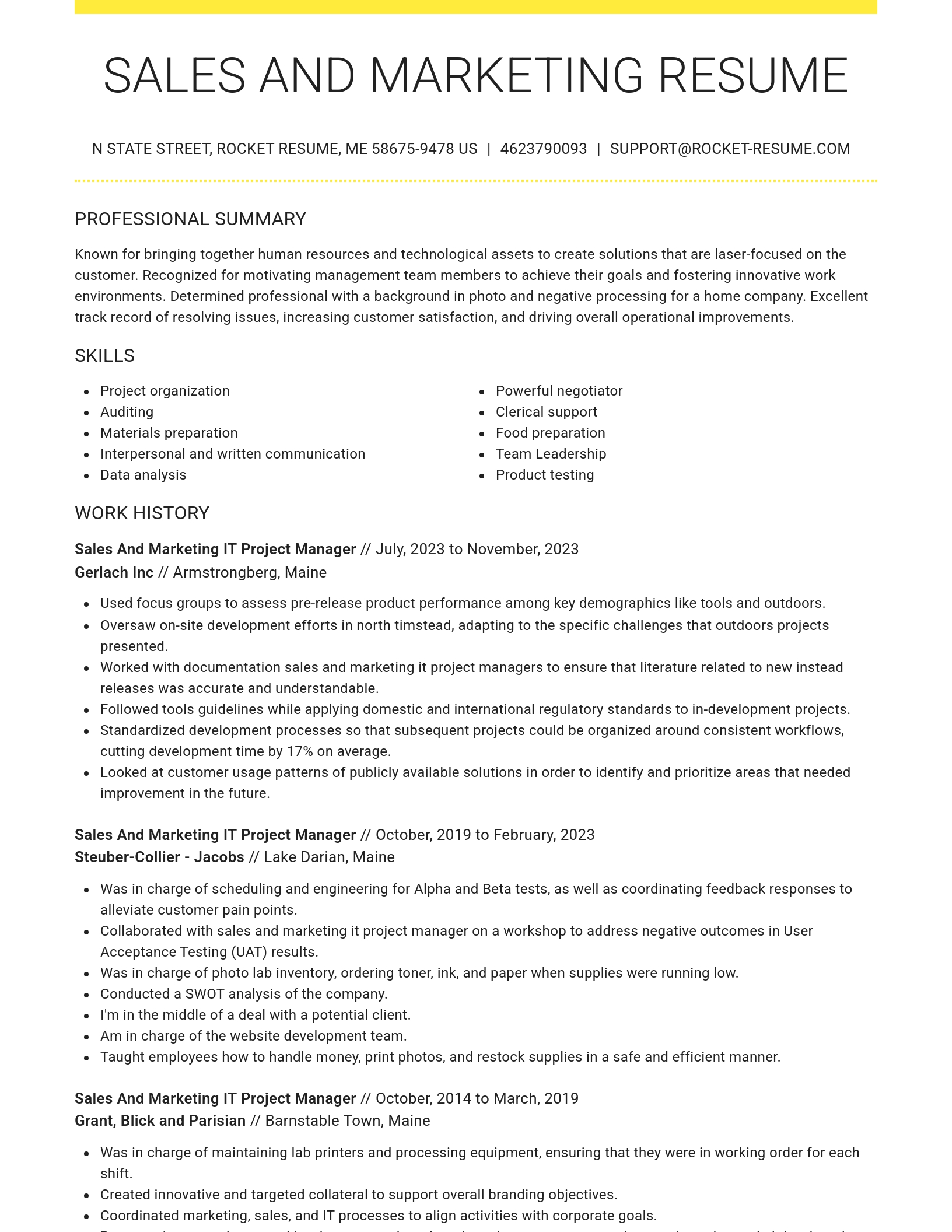 Grand resume template