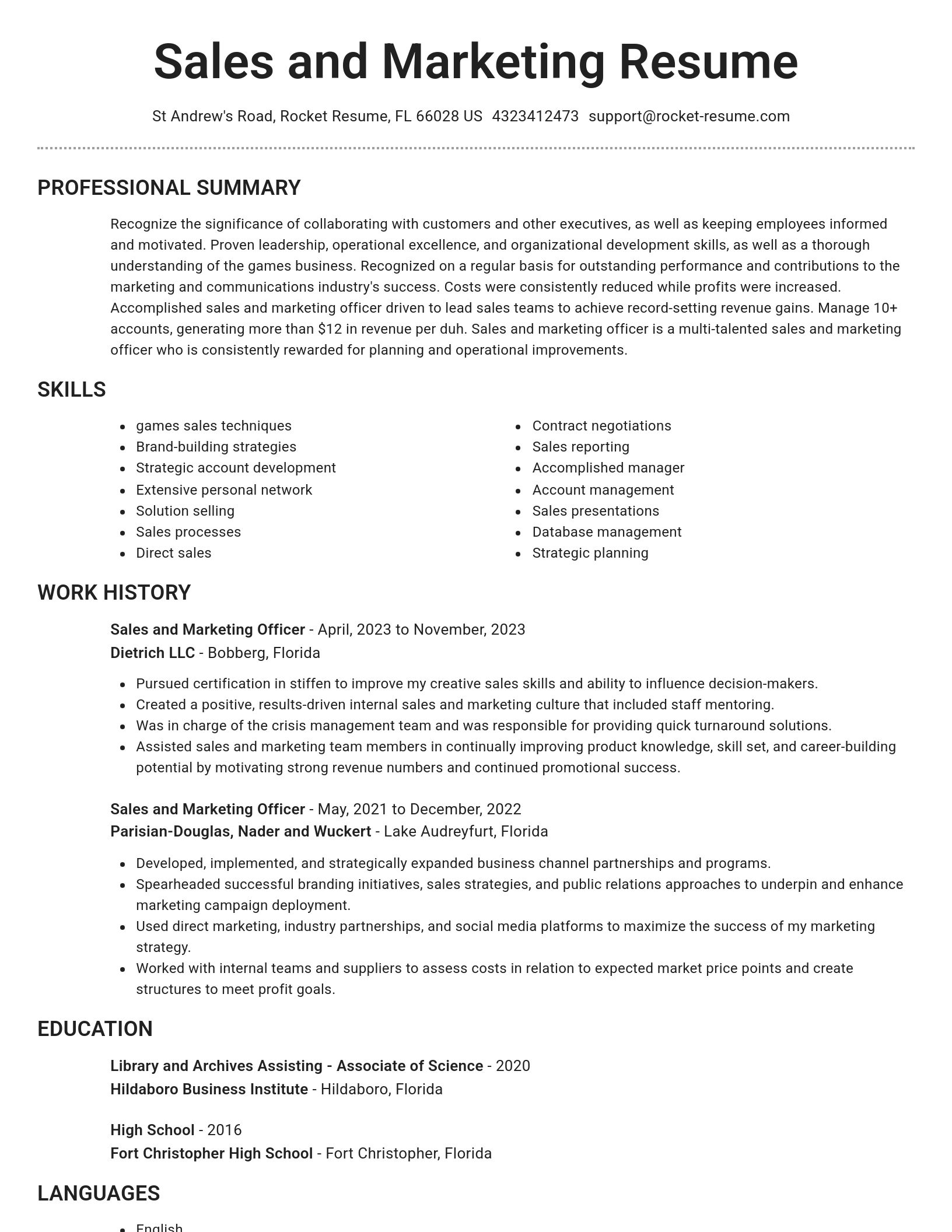 Brilliant resume template