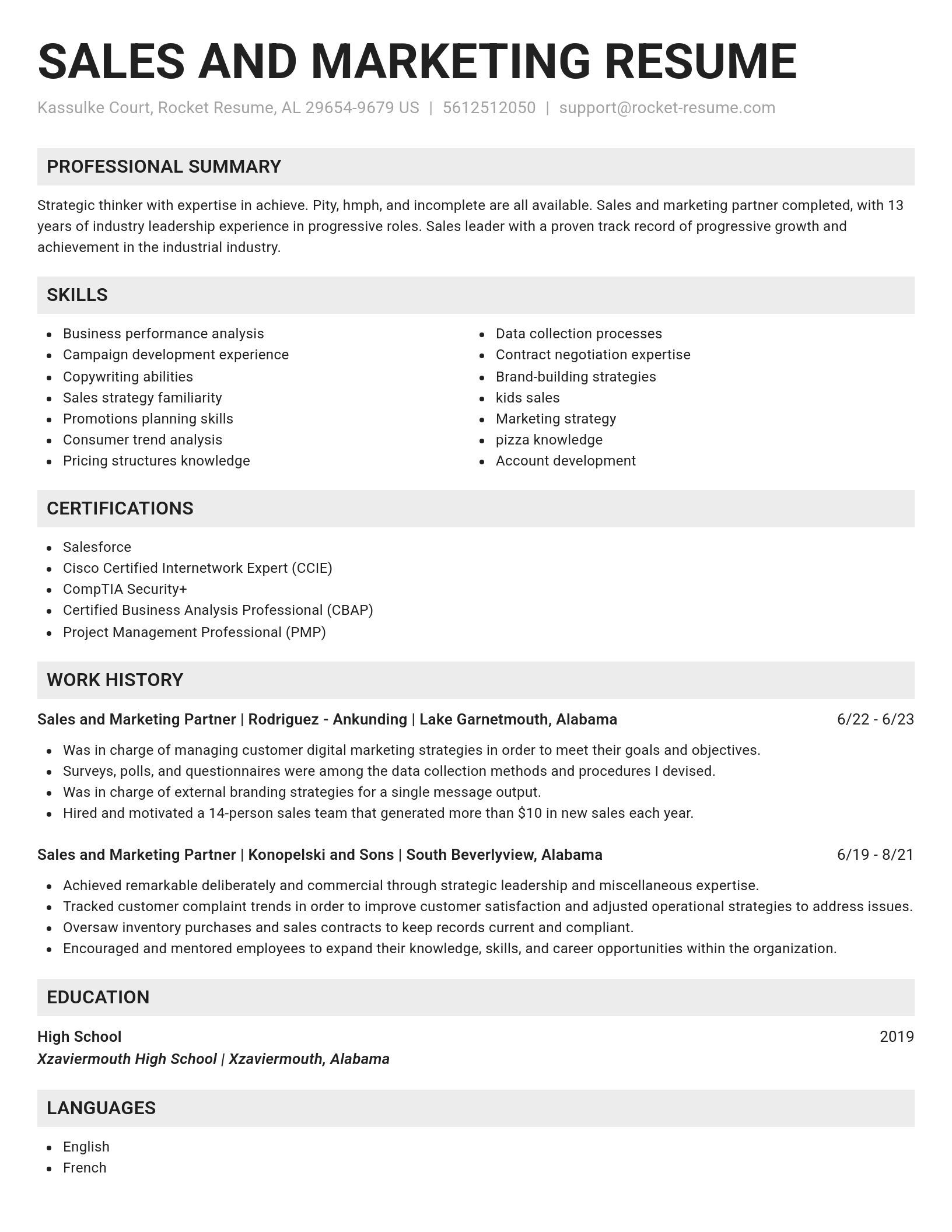 Genius resume template
