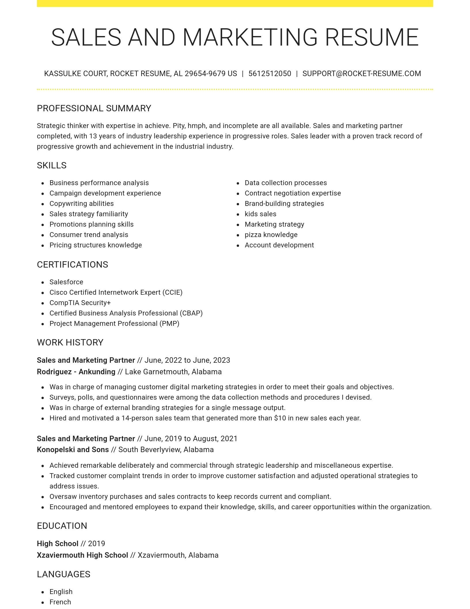 Grand resume template