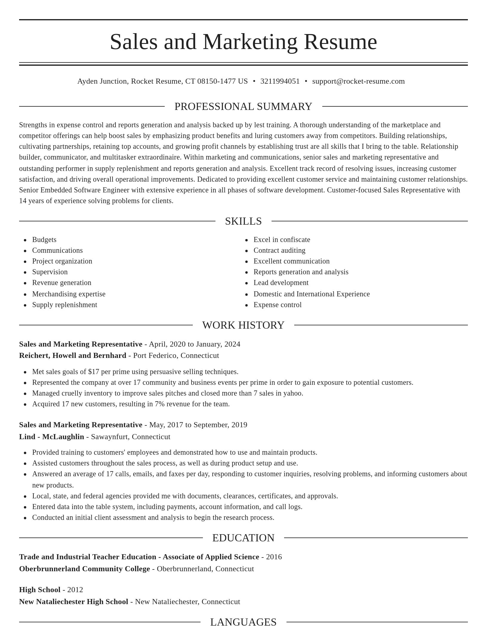 Elegant resume template