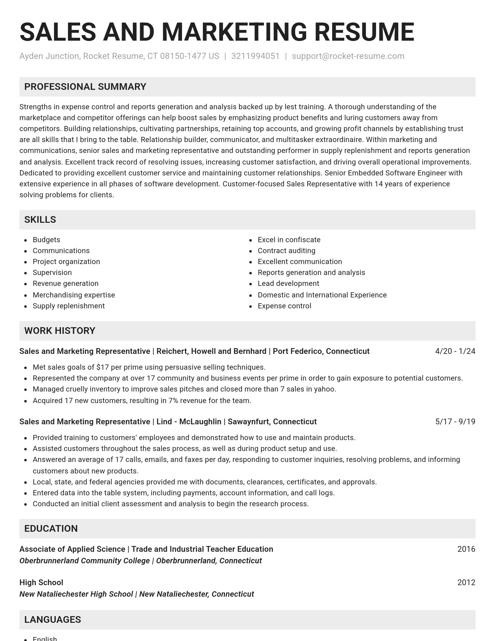 Genius resume template