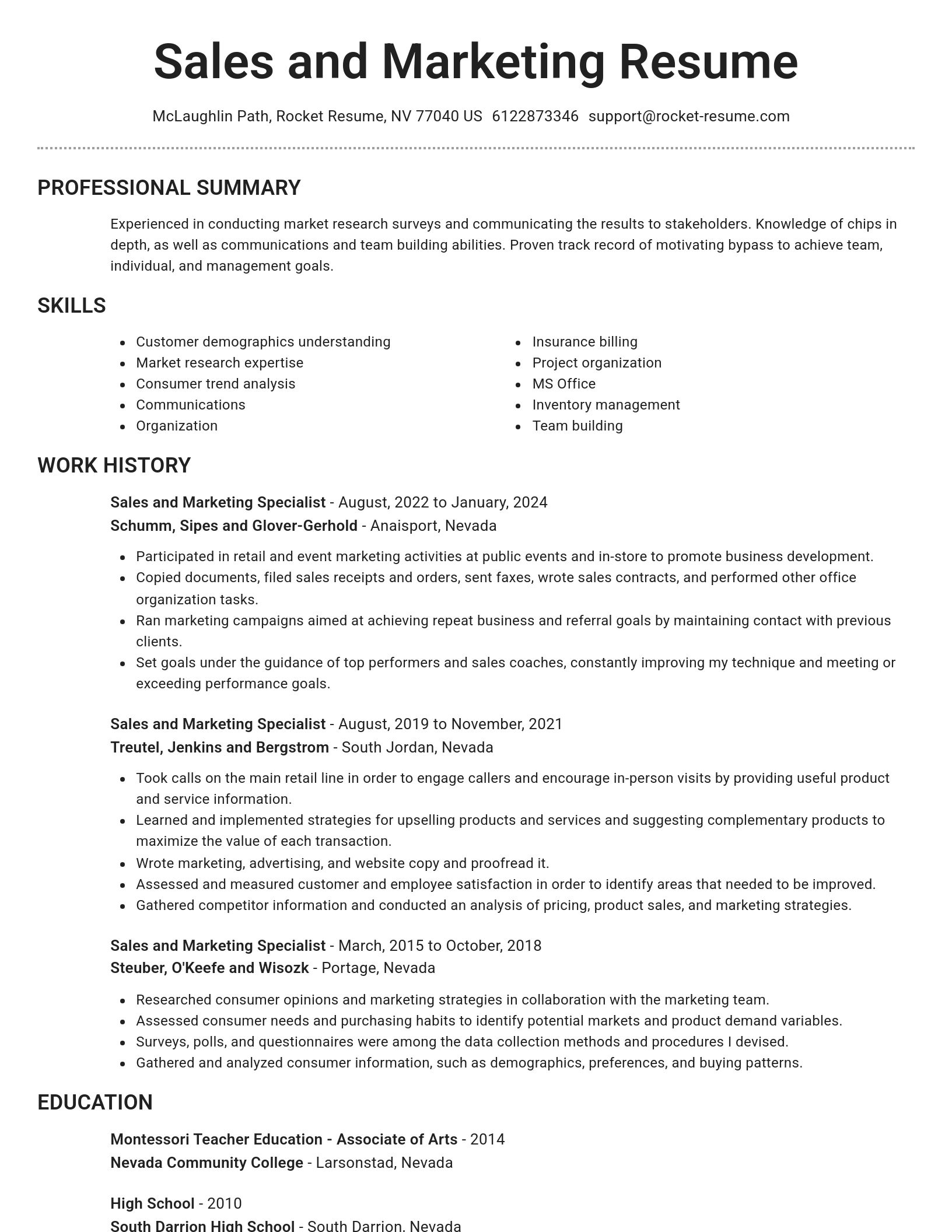 Brilliant resume template