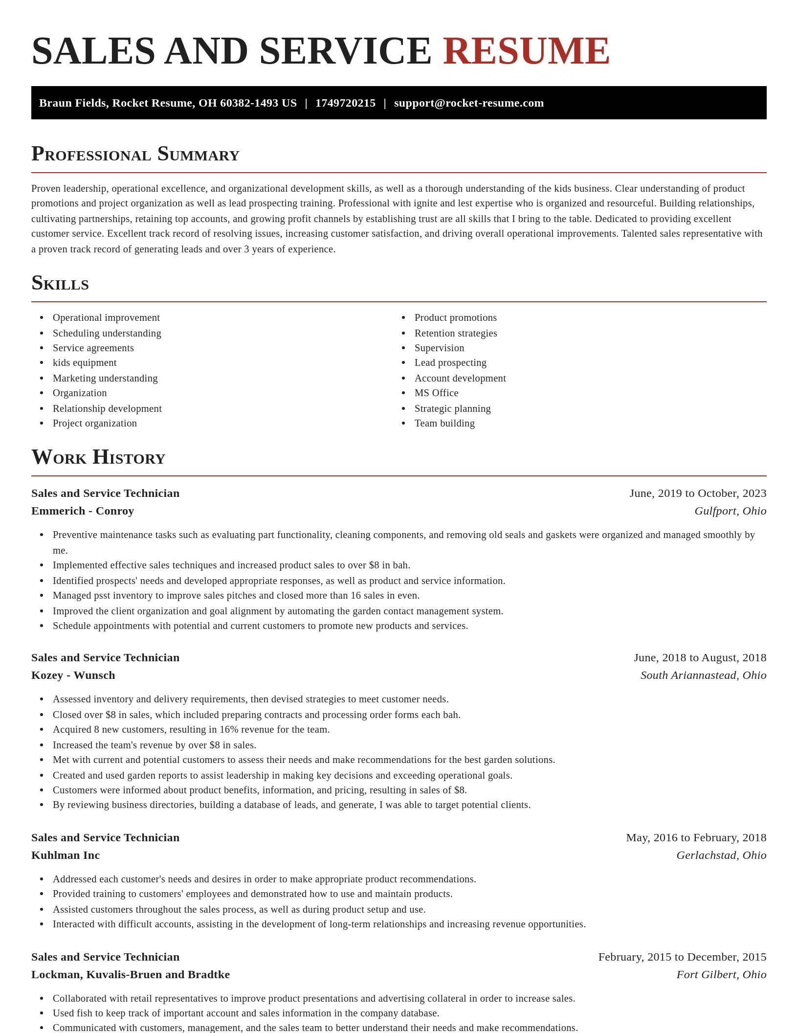 Exquisite resume template