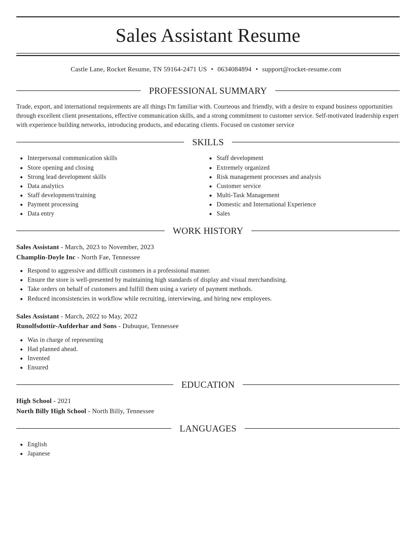 Elegant resume template