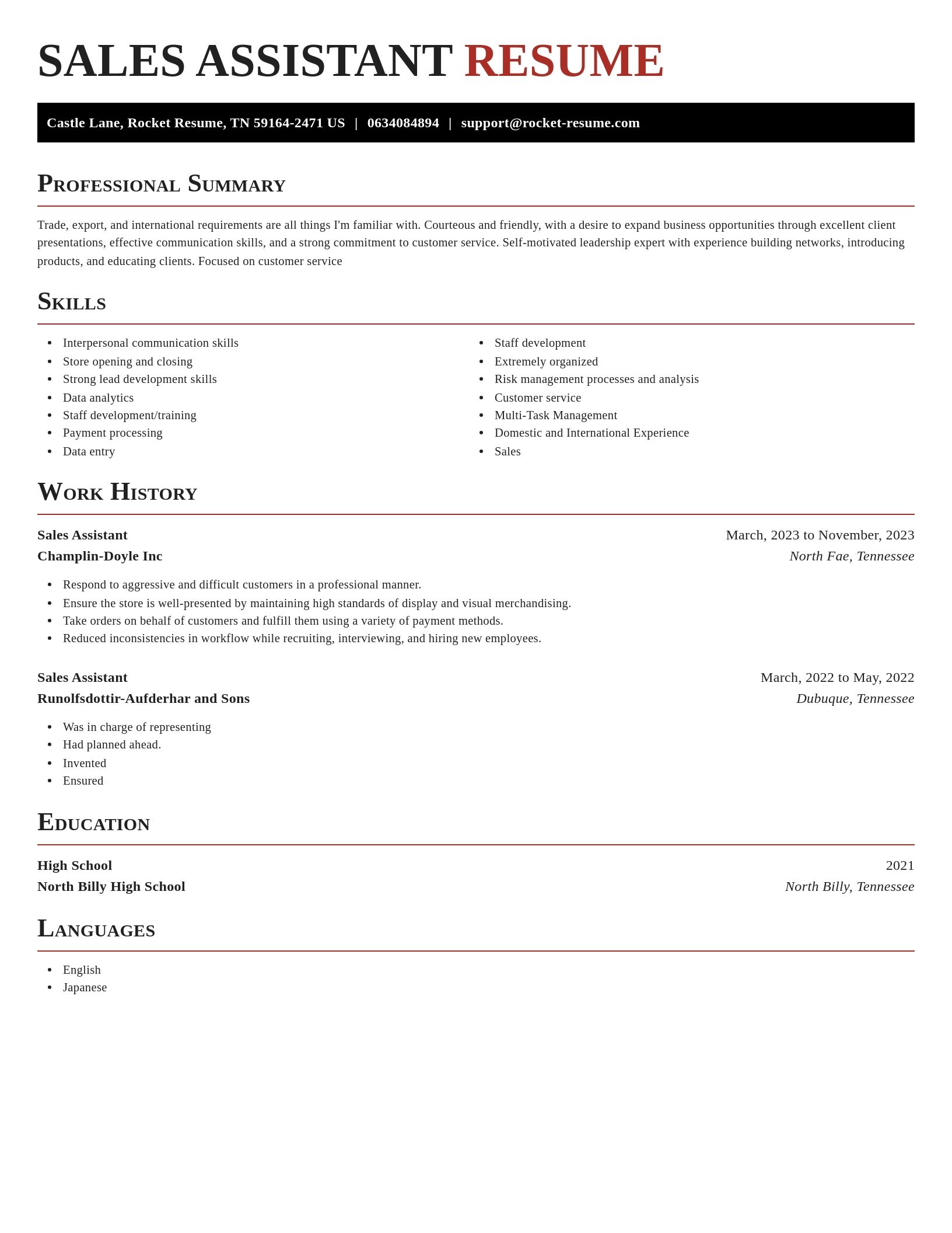 Exquisite resume template