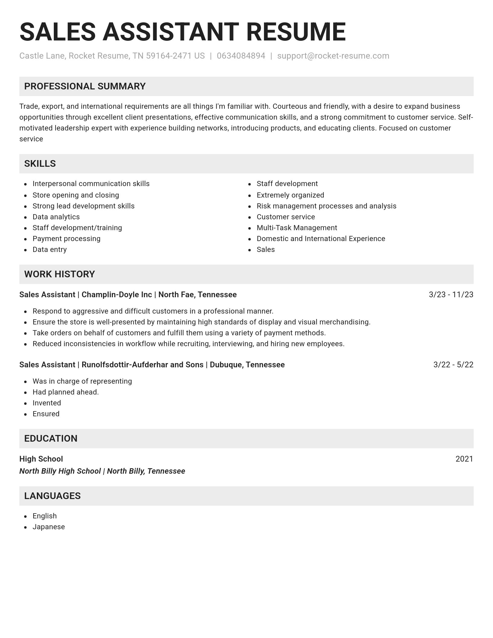 Genius resume template