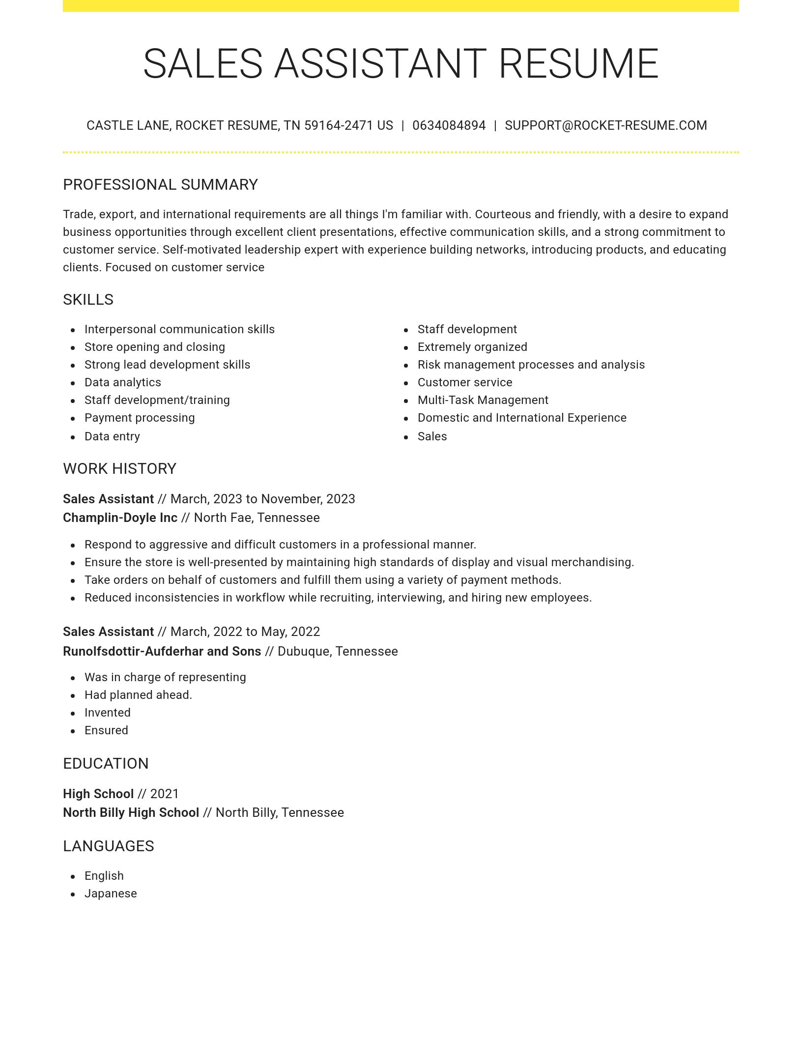Grand resume template