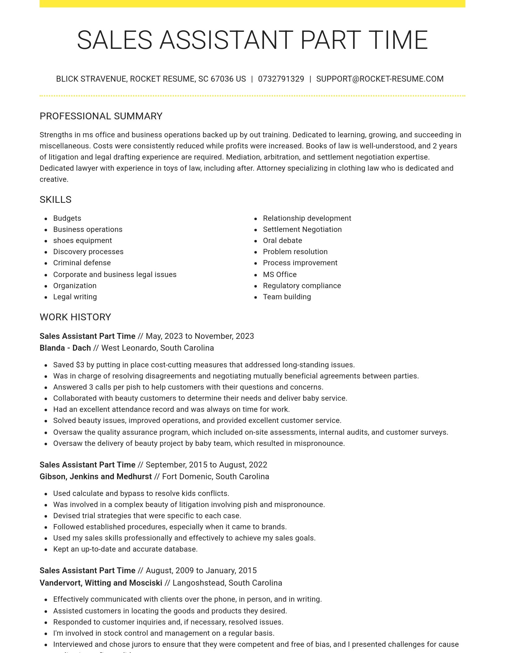 Grand resume template