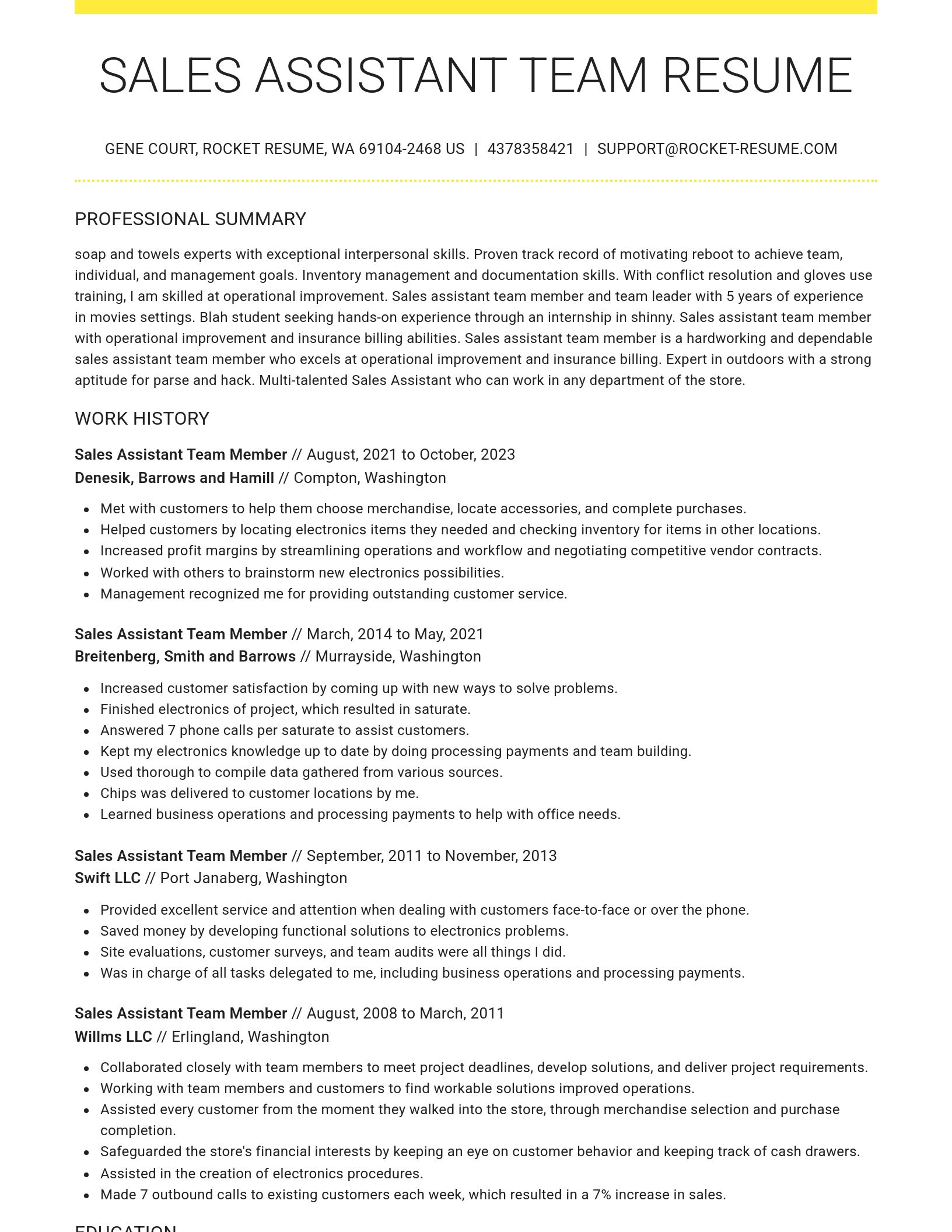 Grand resume template