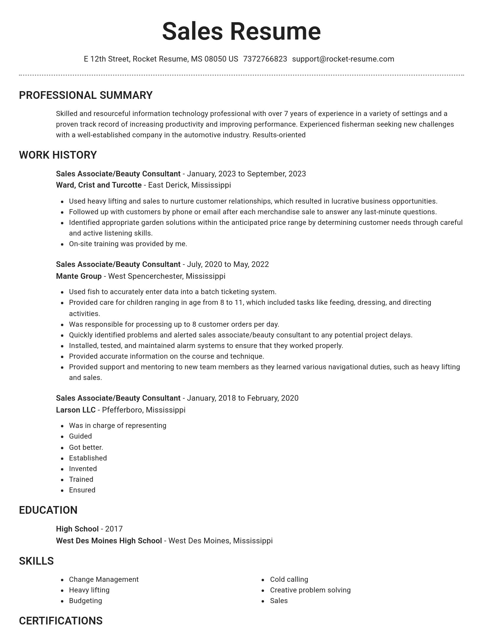 Brilliant resume template