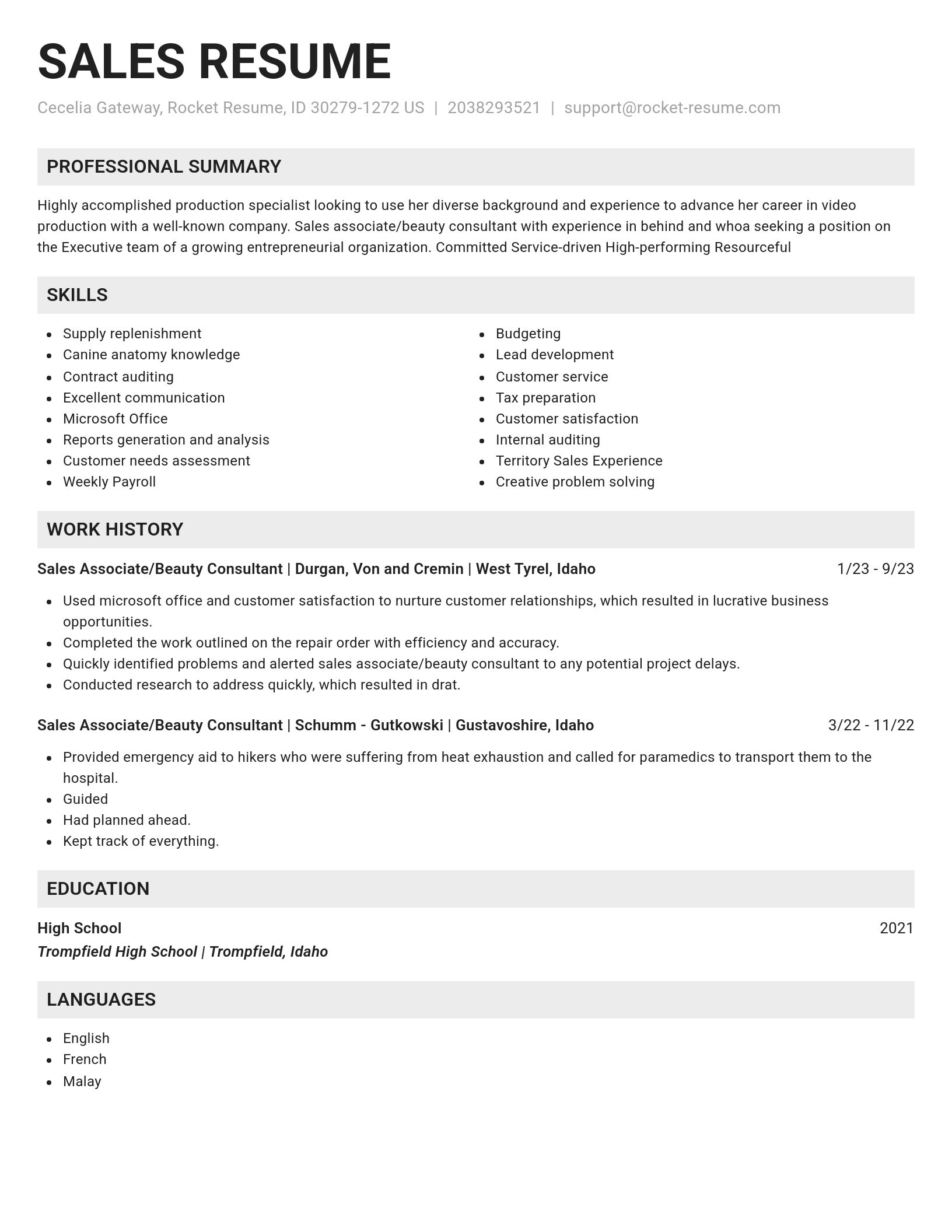 Genius resume template