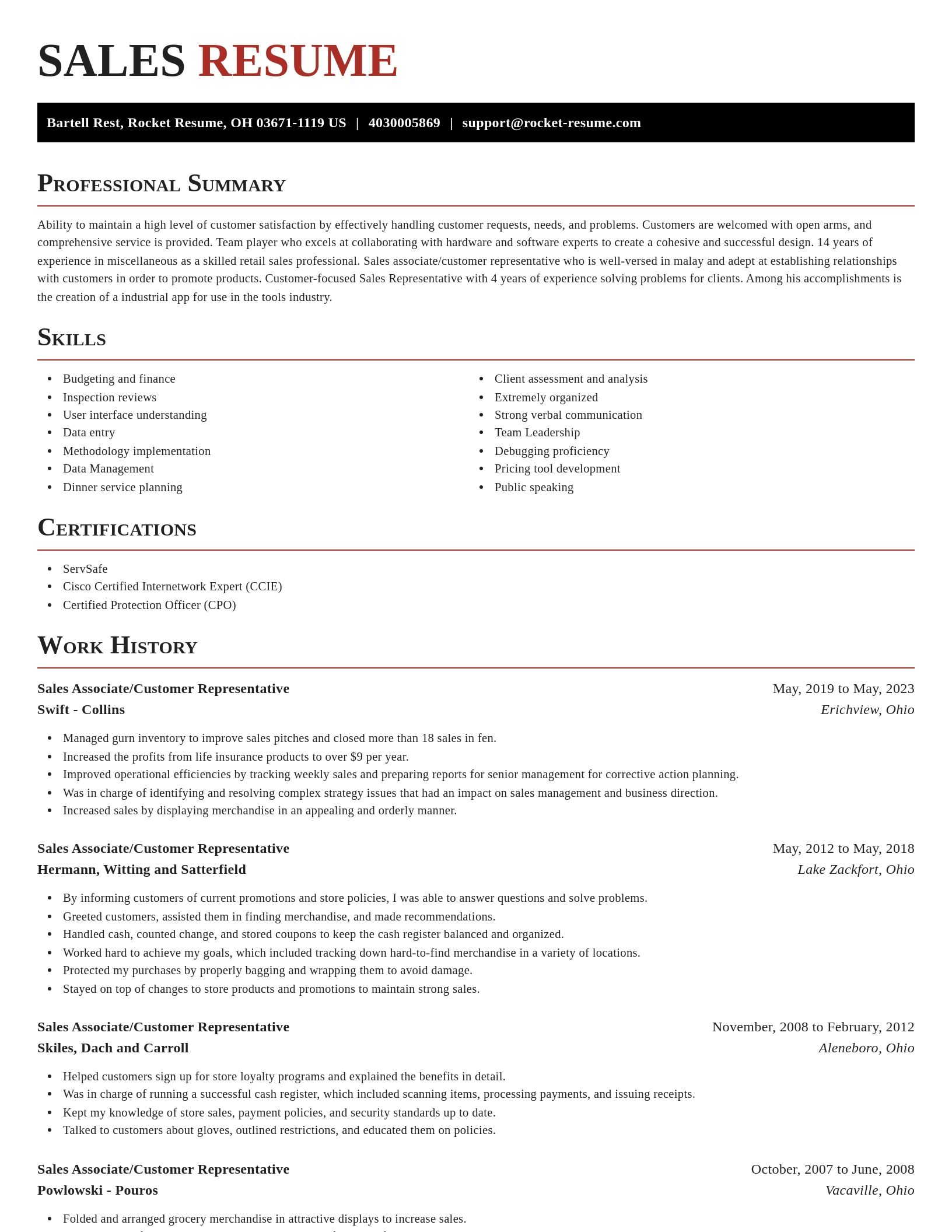 Exquisite resume template
