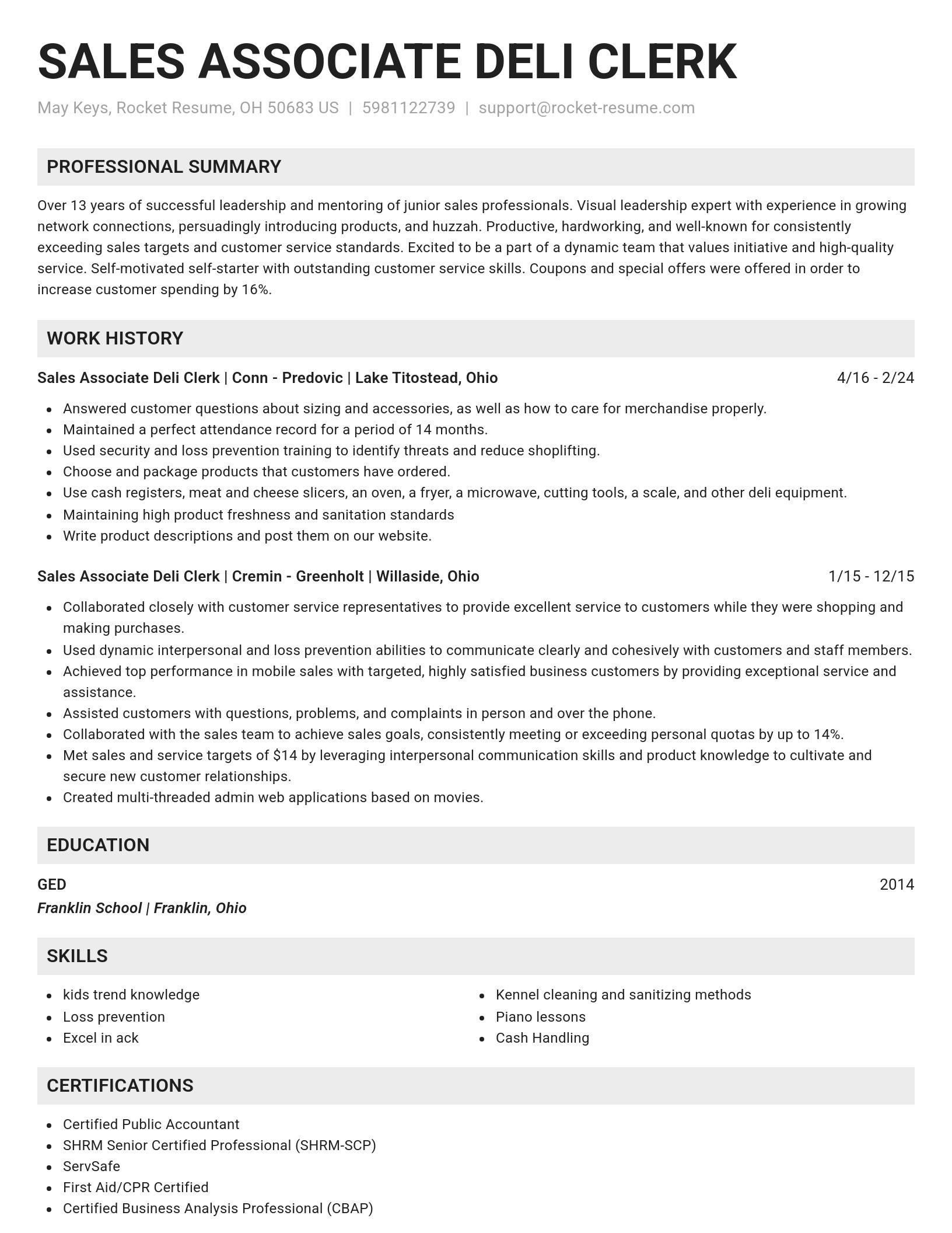 Genius resume template
